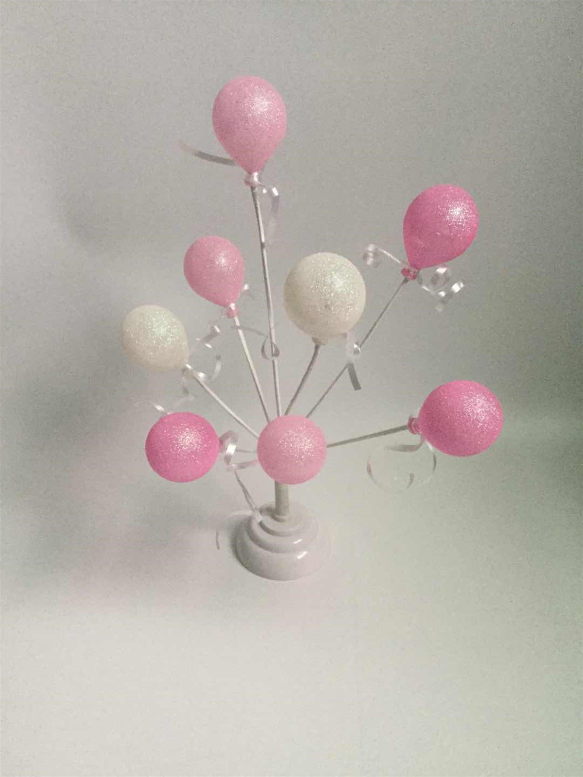 PEMBE BALONLU IŞIKLI AĞAÇ