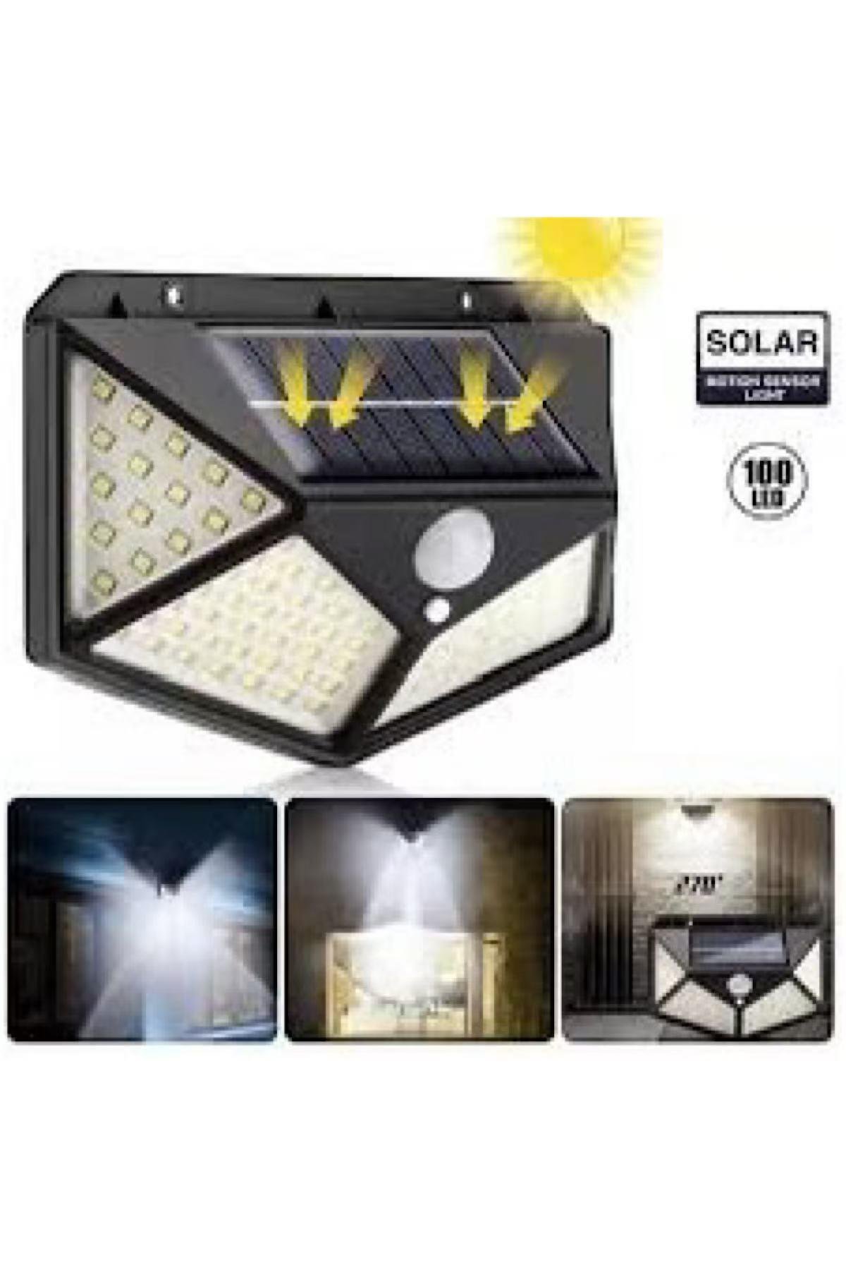 Solar Bahçe Aydınlatması Hareket Sensörlü 100 Led