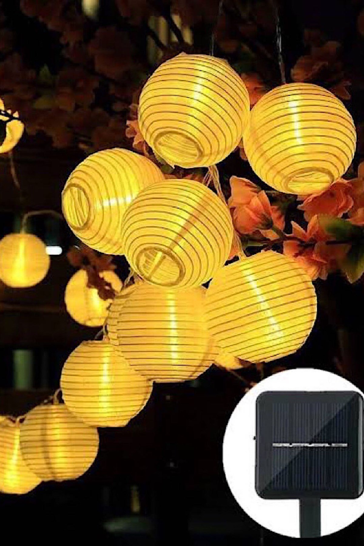 Solar Fener Led Işık Zinciri 5 Metre 20 Ledli
