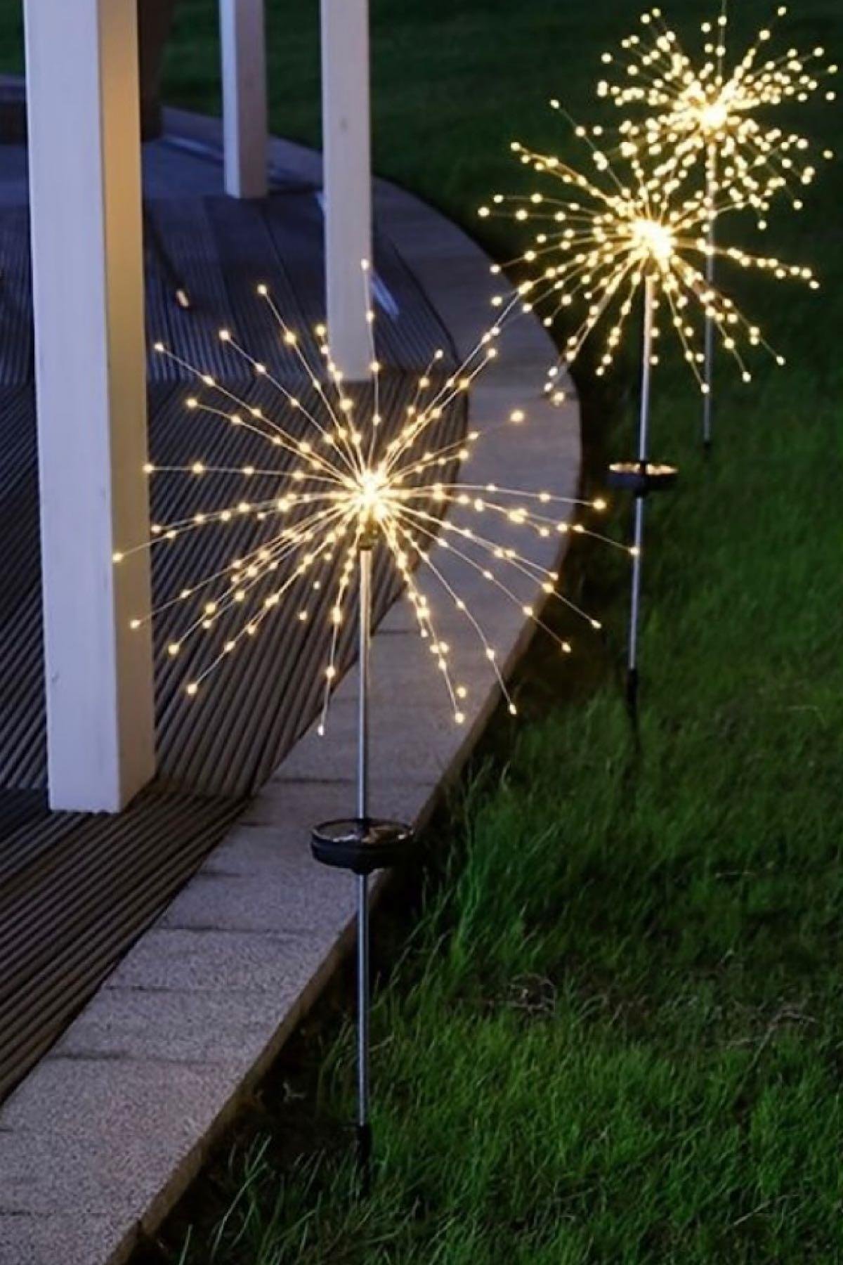 Solar Karahindiba 2´li 180 Ledli Havaifişek Bahçe Işıkları