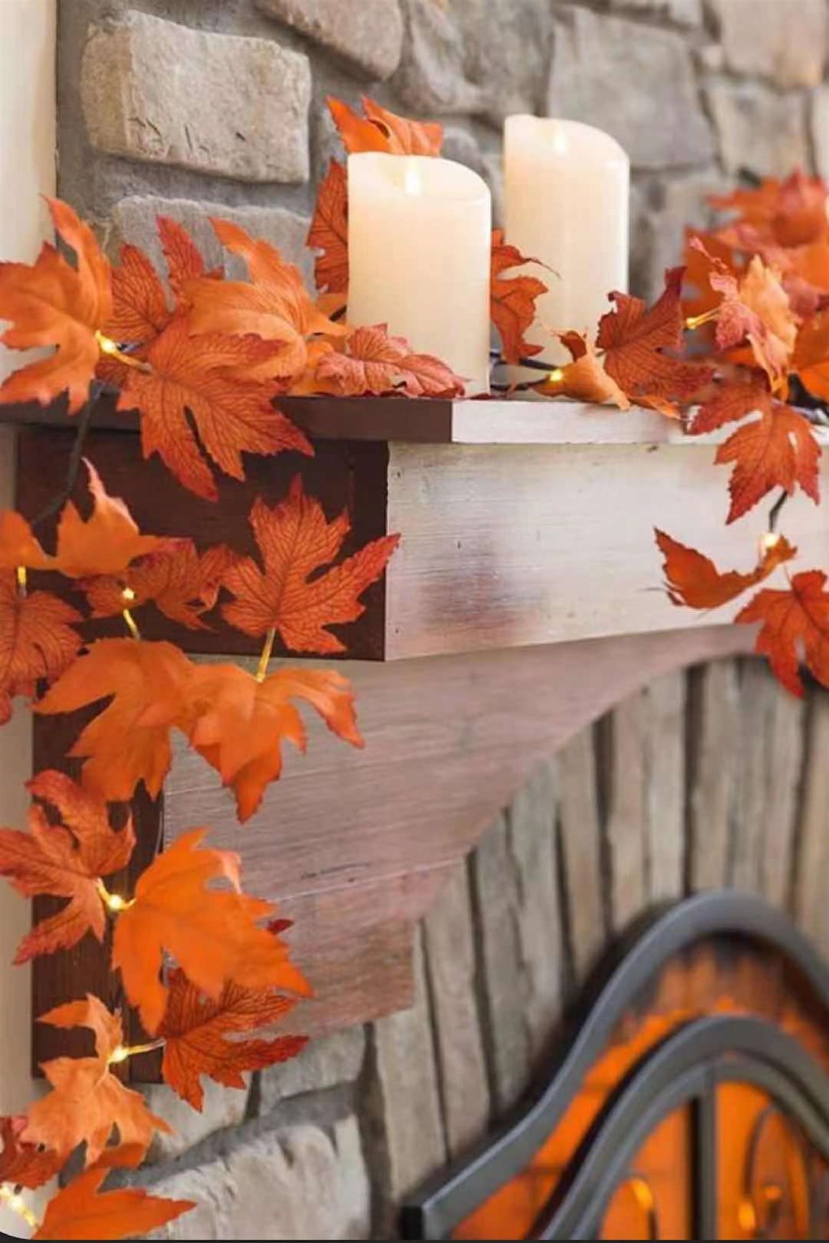 Sonbahar Yaprakları 5 Metre Led Işık 40 Ledli