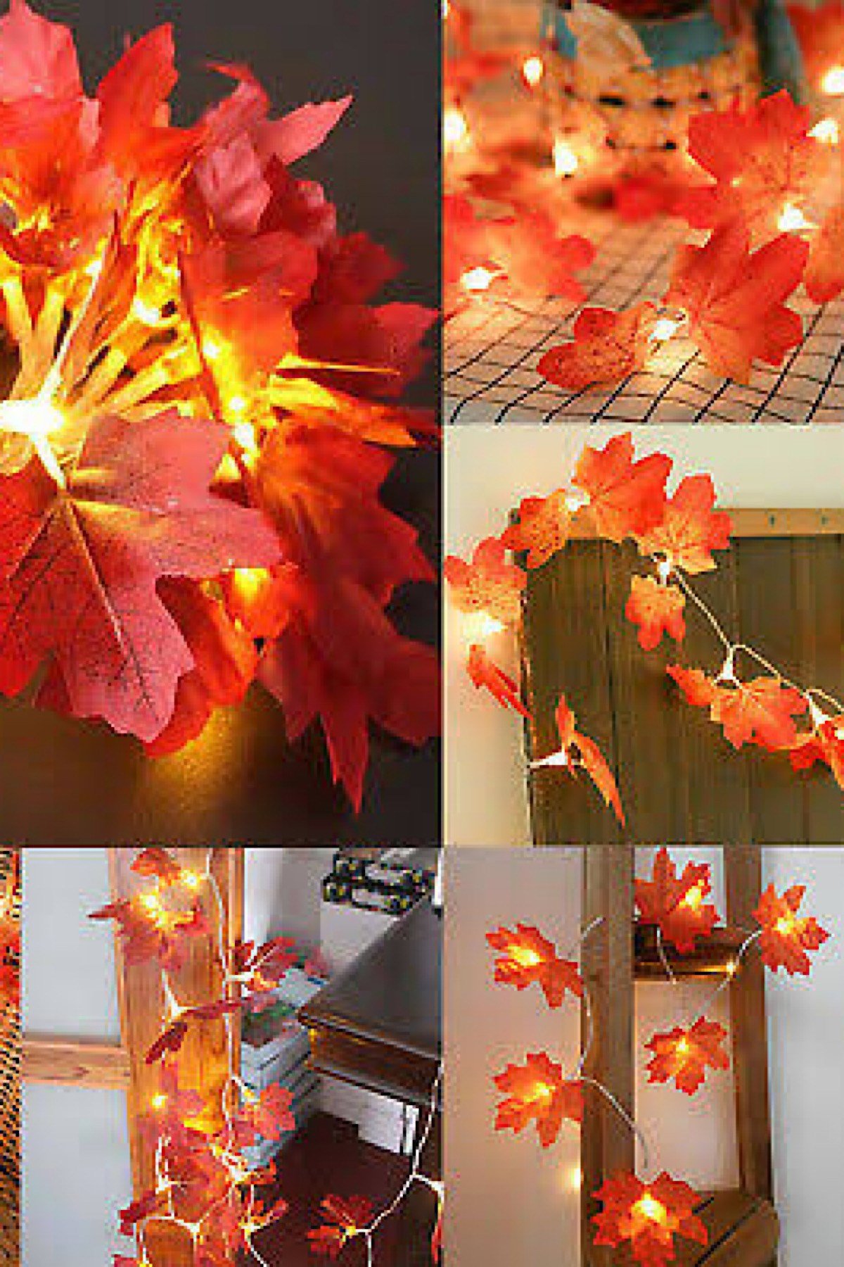 Sonbahar Yaprakları 5 Metre Led Işık 40 Ledli