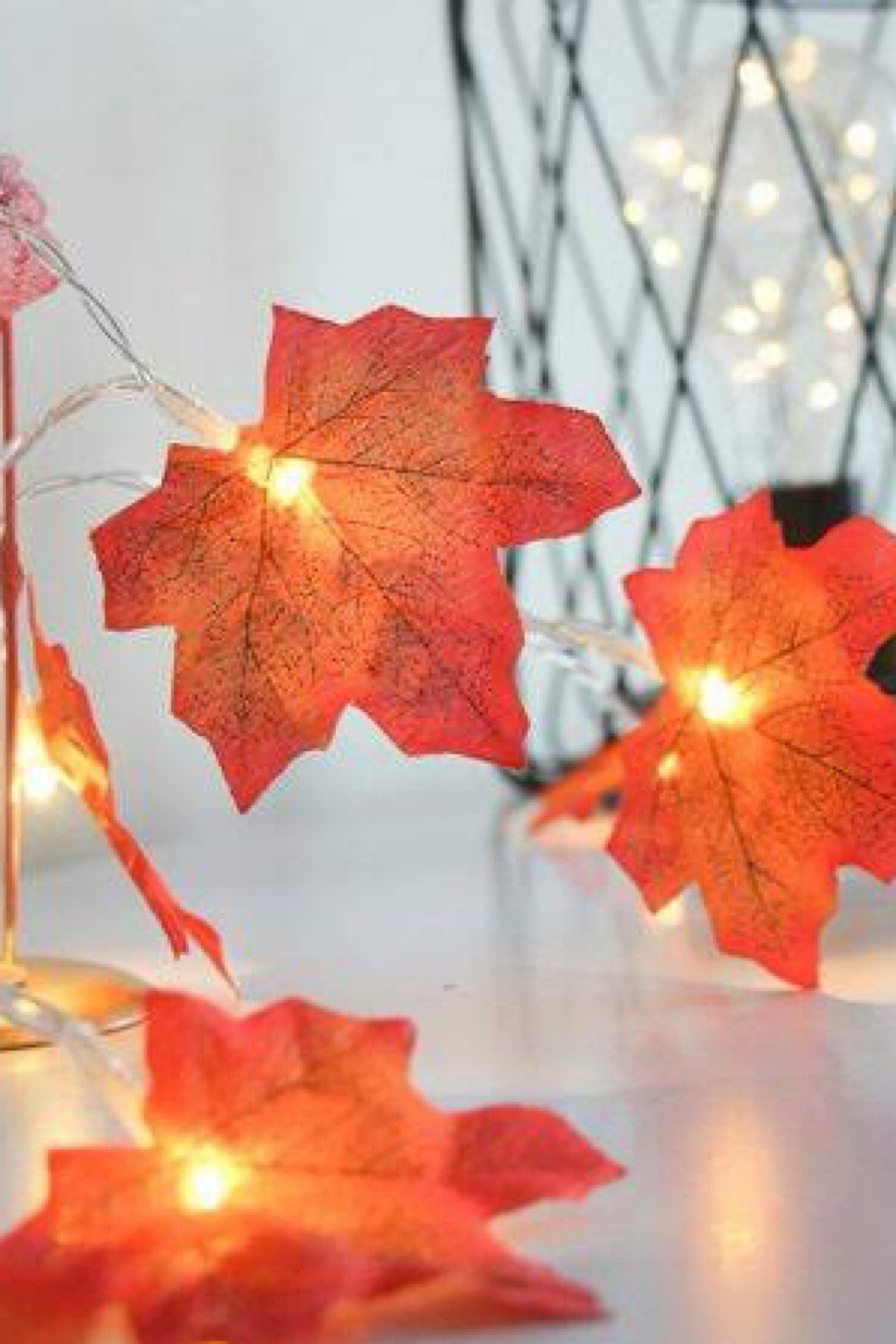 Sonbahar Yaprakları 5 Metre Led Işık 40 Ledli