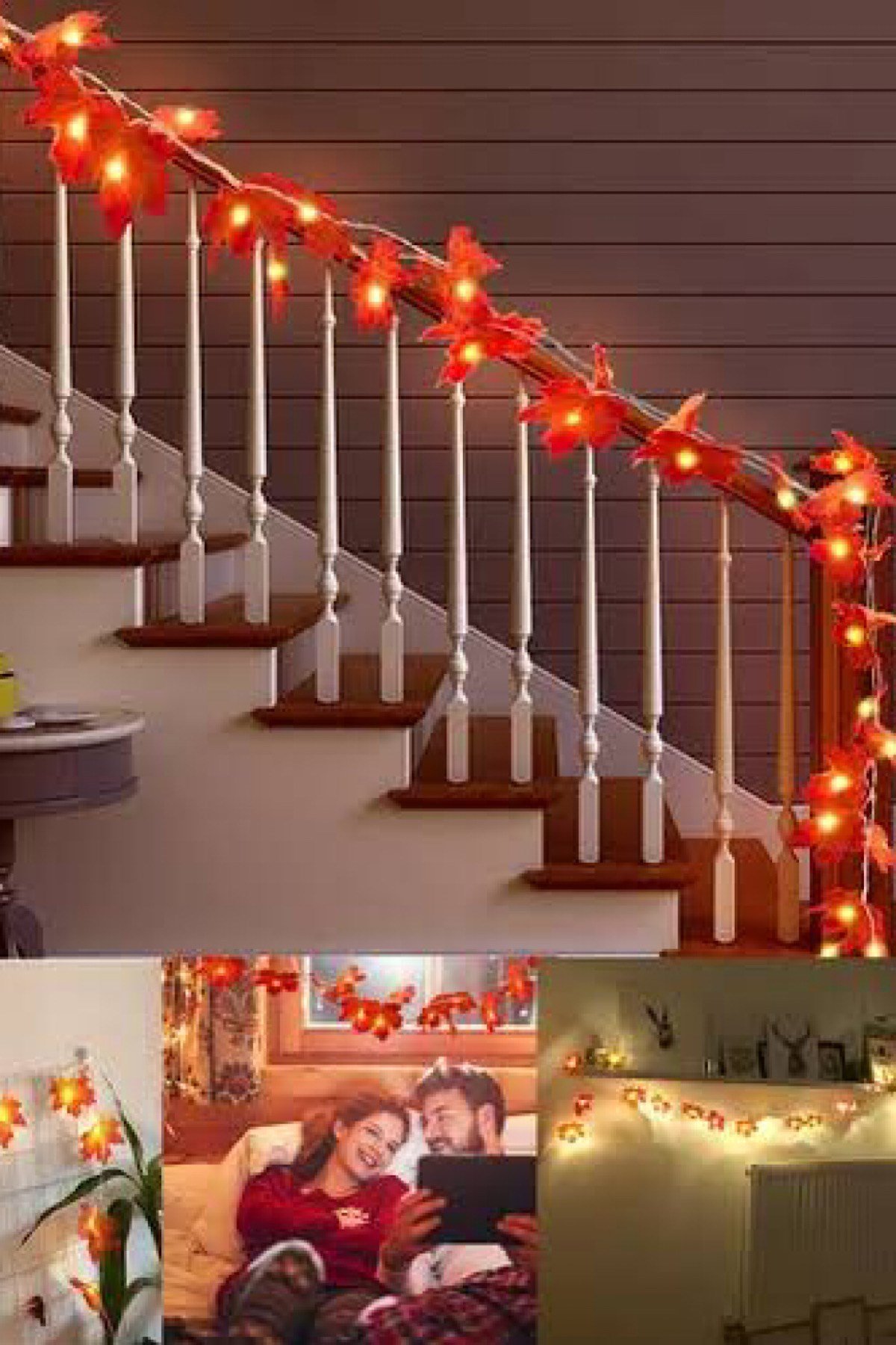 Sonbahar Yaprakları 5 Metre Led Işık 40 Ledli