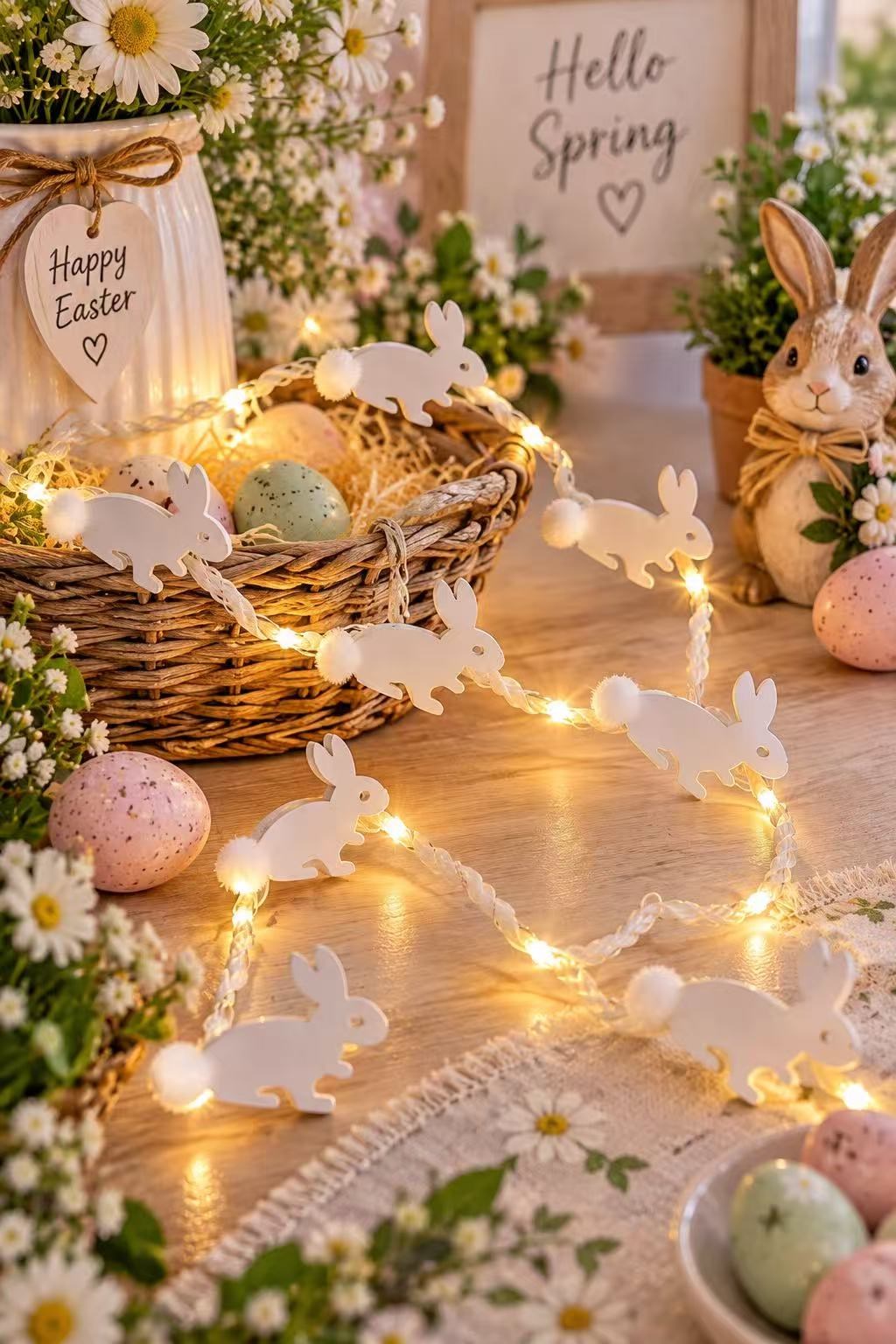 Tavşan Led Işık Paskalya Süsleme