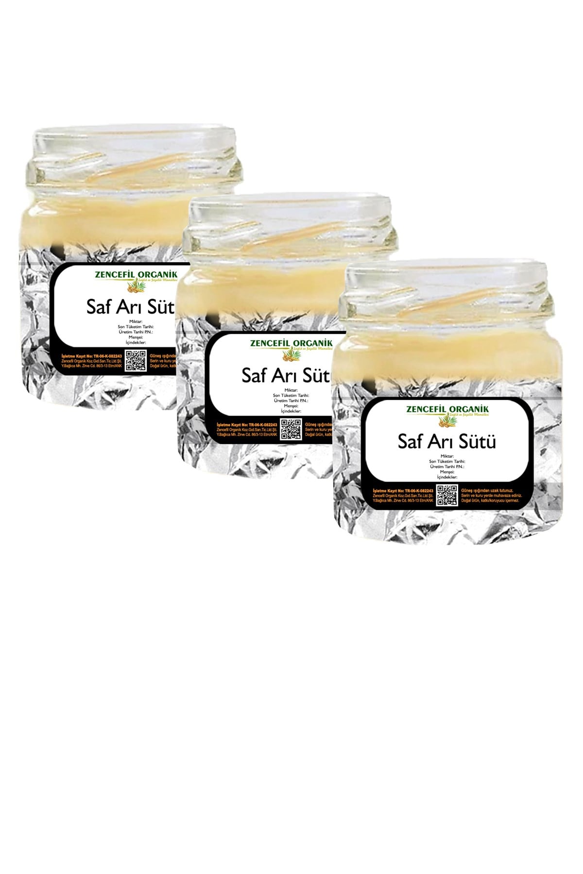 3 Kutu Saf Arı Sütü 30 Gr. 1. Sınıf Taze Arı Sütü