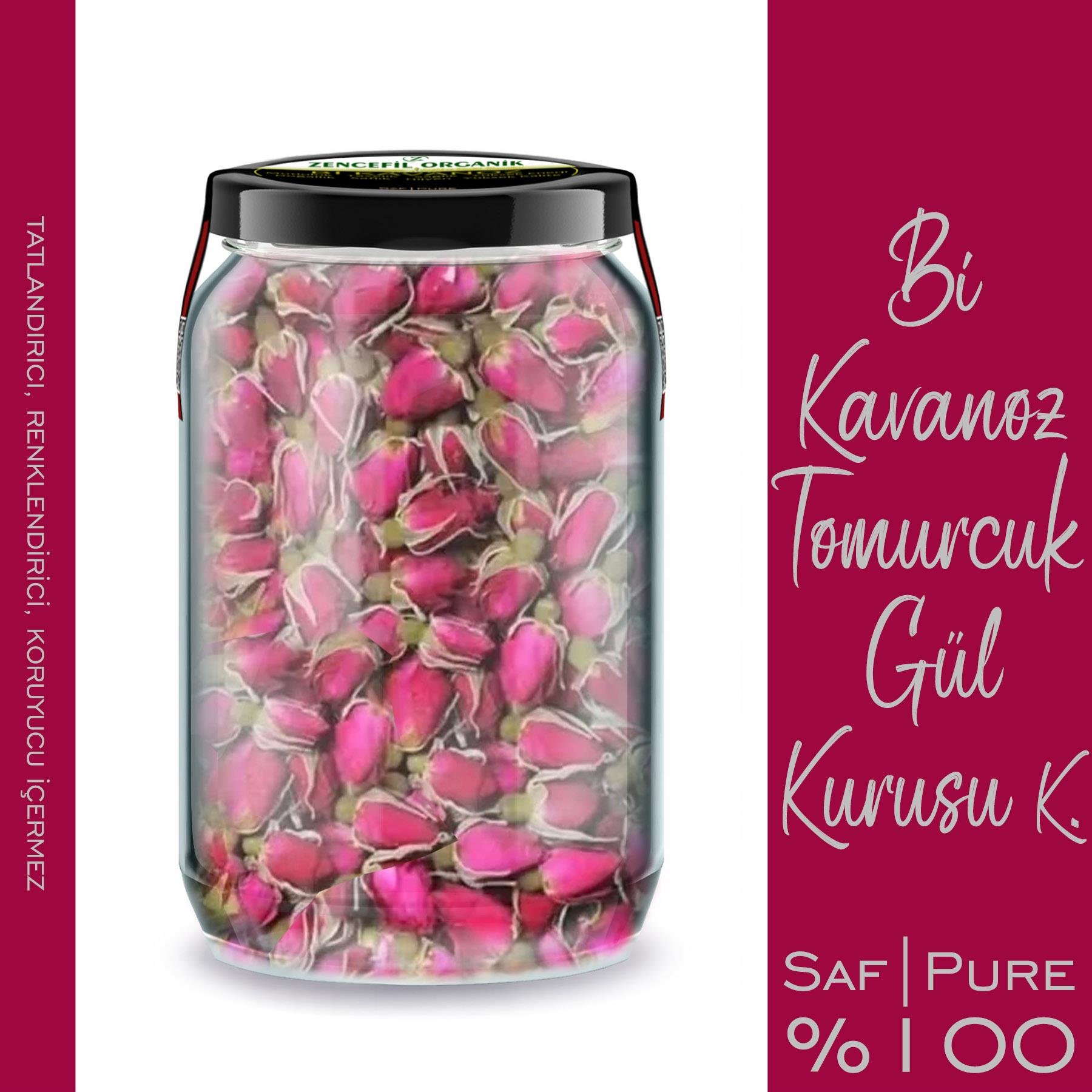 4 Çeşit Tomurcuk Gül Kurusu Pembe Beyaz Kırmızı Turuncu Renk Gül Bi Kavanoz 660 cc. x4 Cam Kavanozda