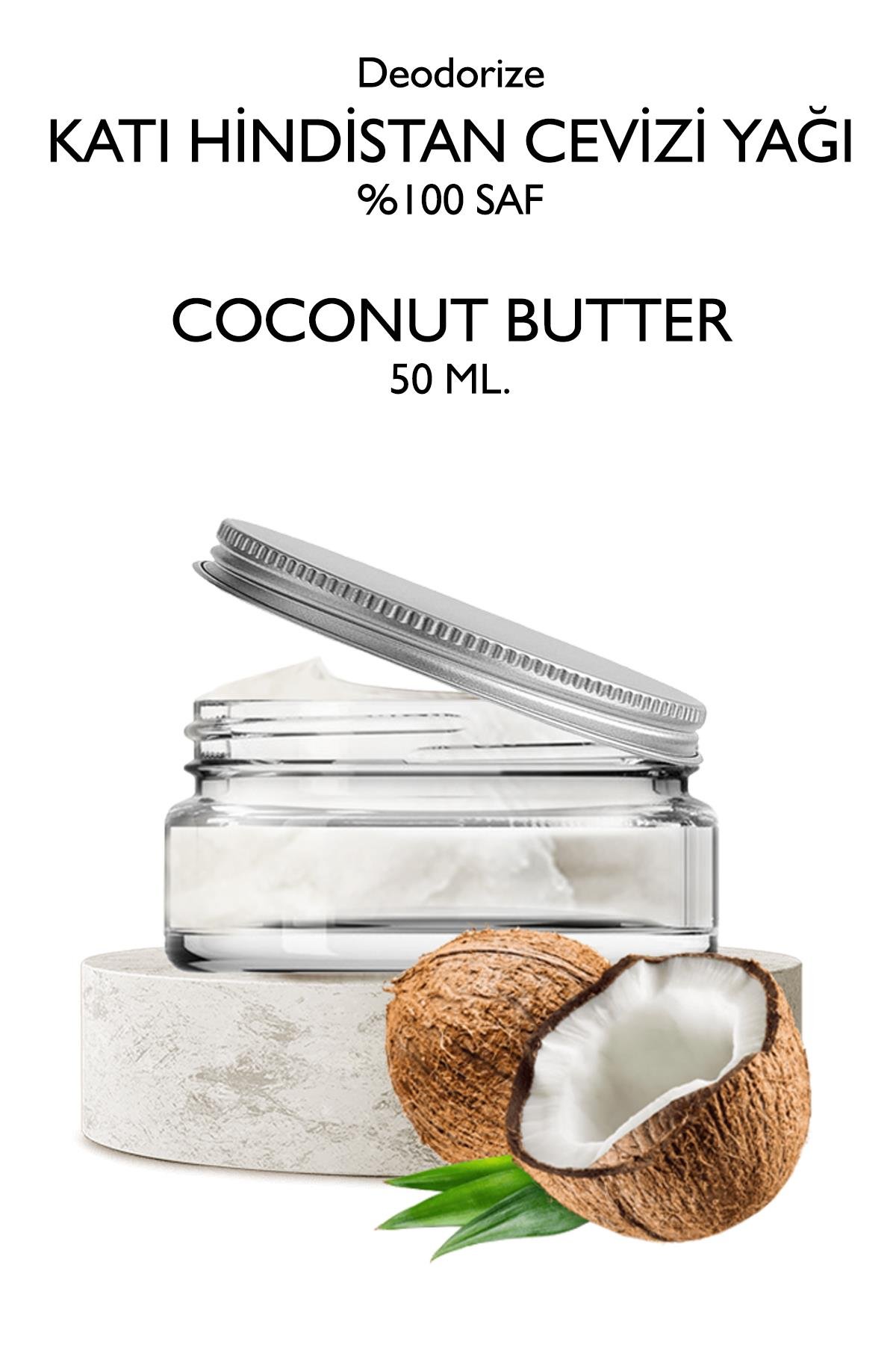Deodorize Katı HinDeodorize Katı Hindistan Cevizi Yağı 50 ml. Deoderize 92°F Saf Hindistan Cevizi Yağı Coconut Butterdistan Cevizi Yağı 50 ml. Deoderize 92°F Saf Hindistan Cevizi Yağı Coconut Butter