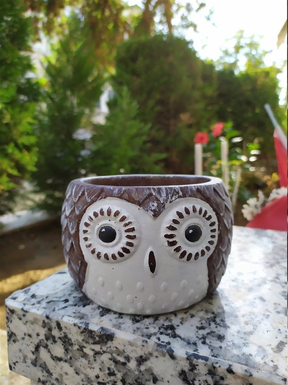 Beton Baykuş Saksı