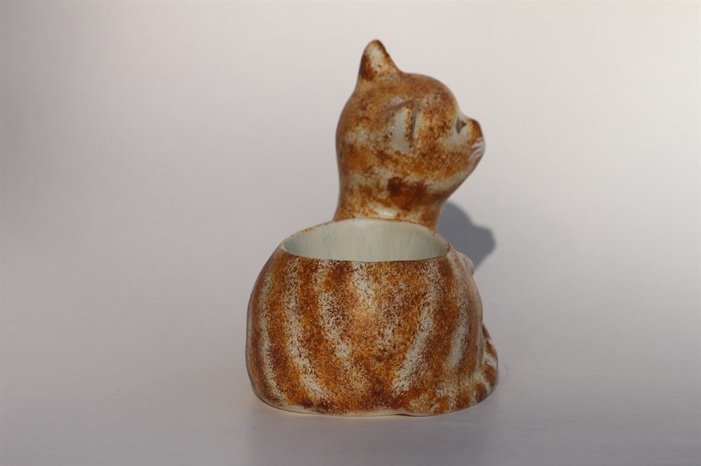 Kedi formunda Özel tasarım,El yapımı, Beton,Succulent ve Kaktüs saksısı Boyalı