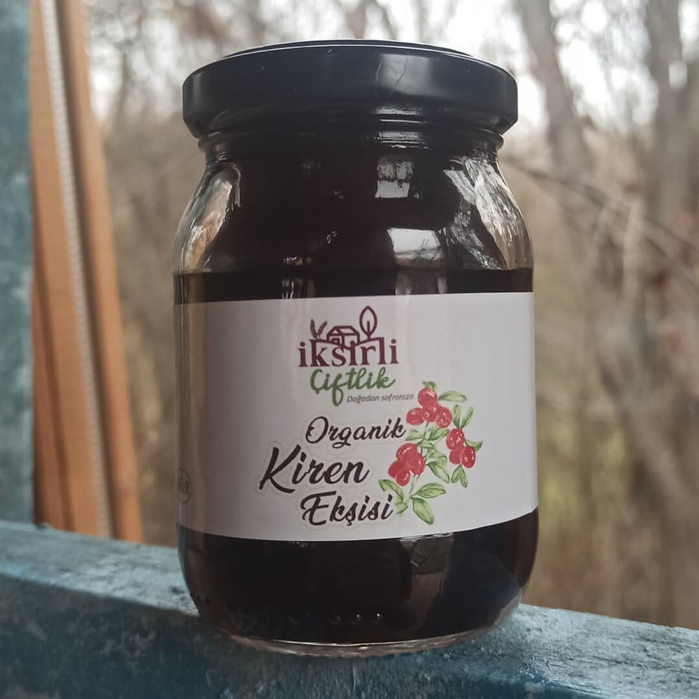 Organik Kiren (Kızılcık) Ekşisi 190 gr. (Organik Elma Suyu Konsantreli)