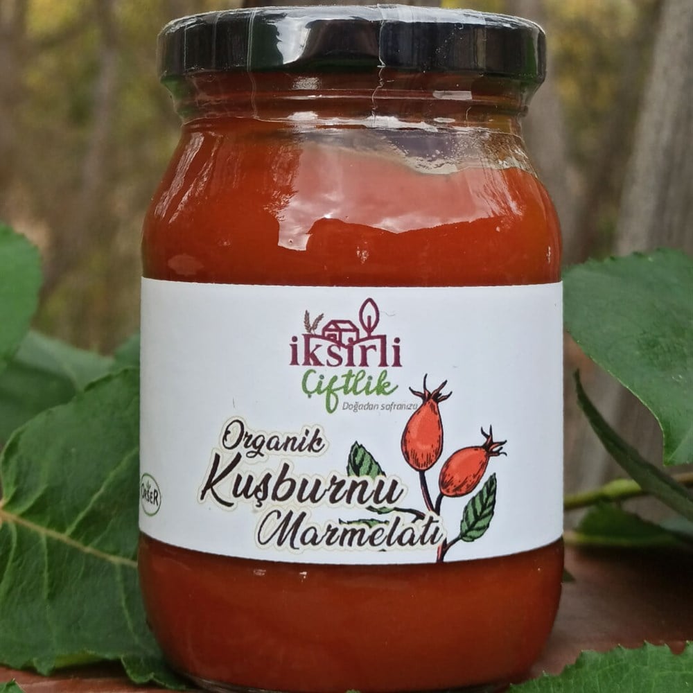 Organik Kuşburnu Marmelatı 190 gr, Organik Elma Suyu Konsantreli