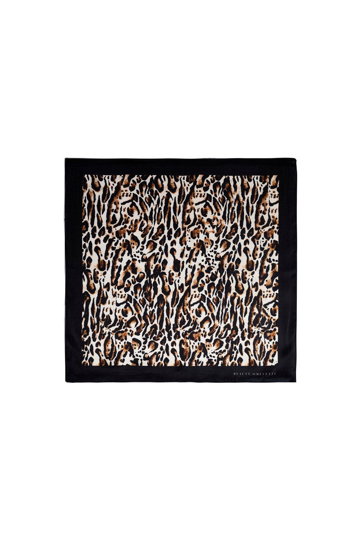 55x55 Leopar Desen İpek Fular