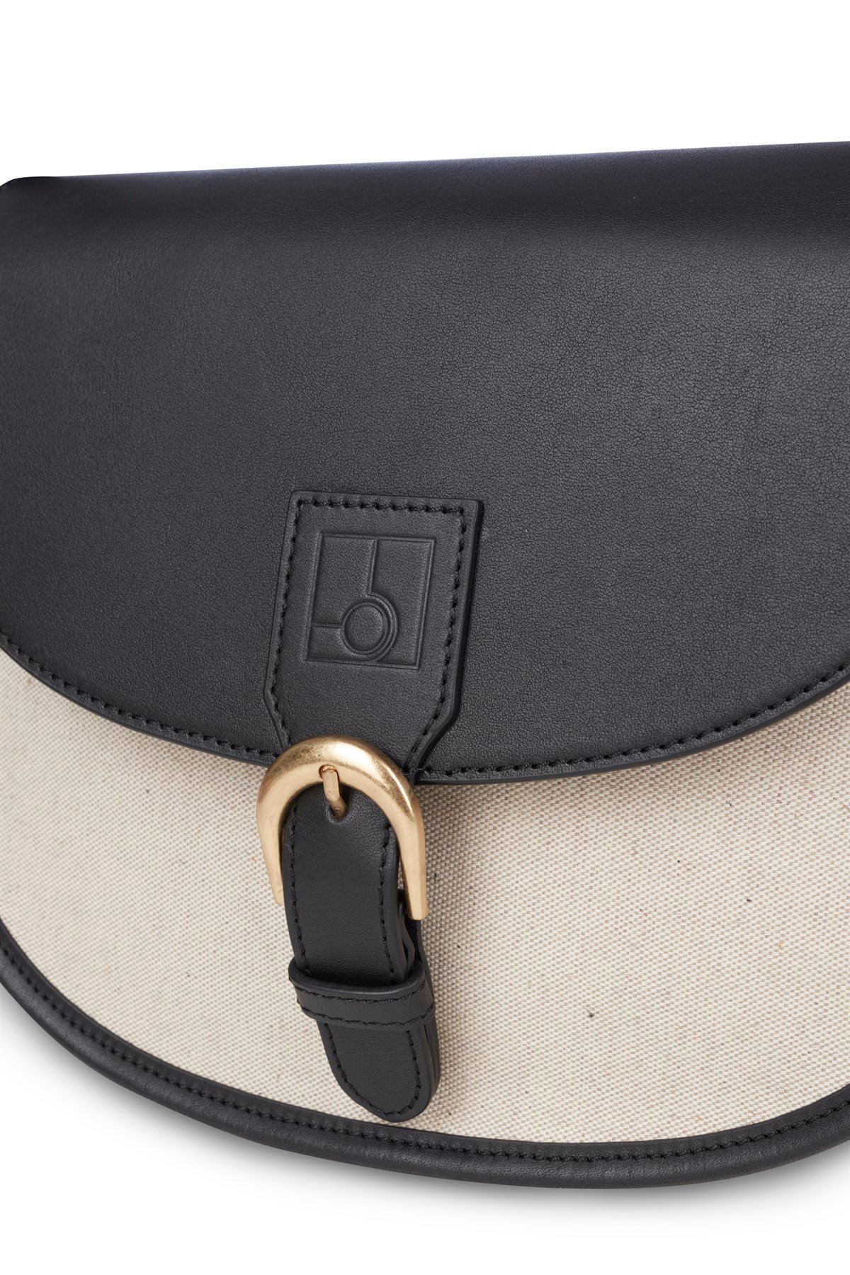 70's Saddle Canvas Bag Siyah