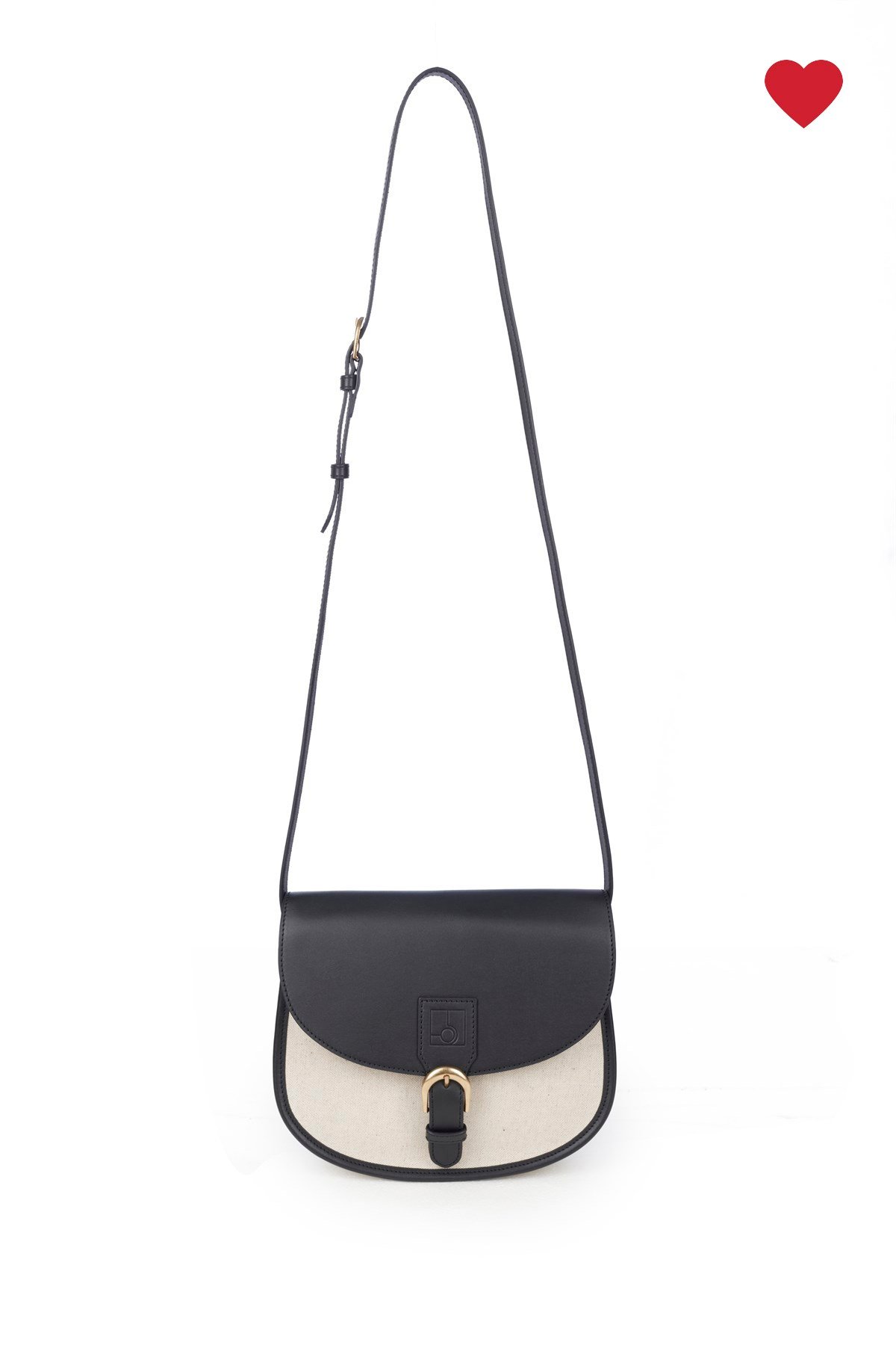 70's Saddle Canvas Bag Siyah