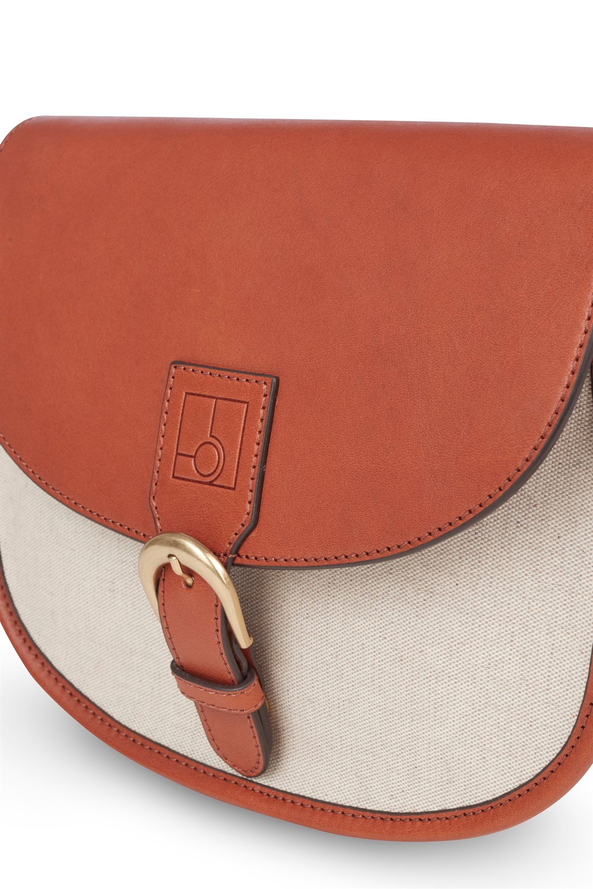 70's Saddle Canvas Bag Taba