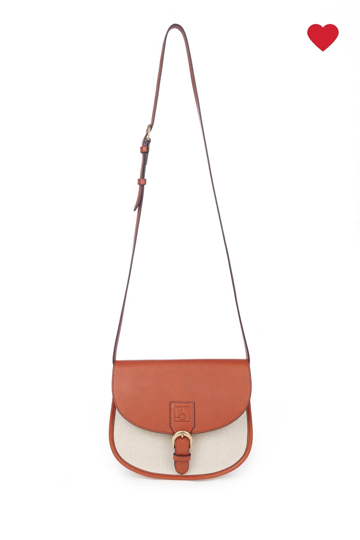 70's Saddle Canvas Bag Taba