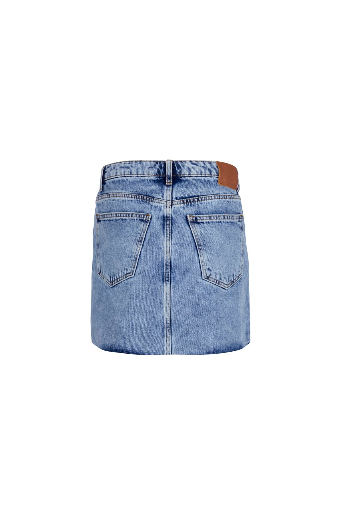 Açık Mavi Mini Jean Etek
