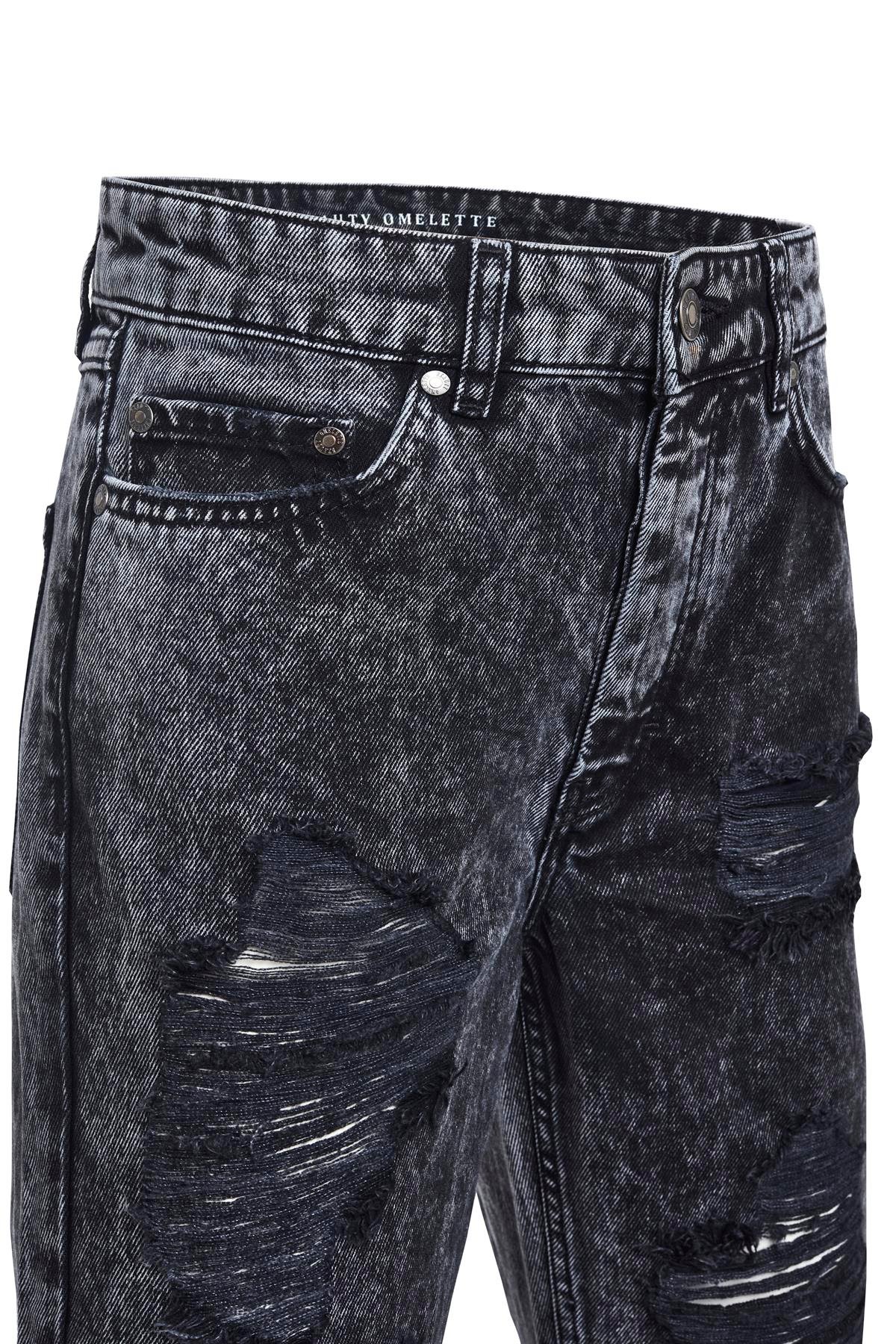Antrasit Distressed Full Lenght Jean