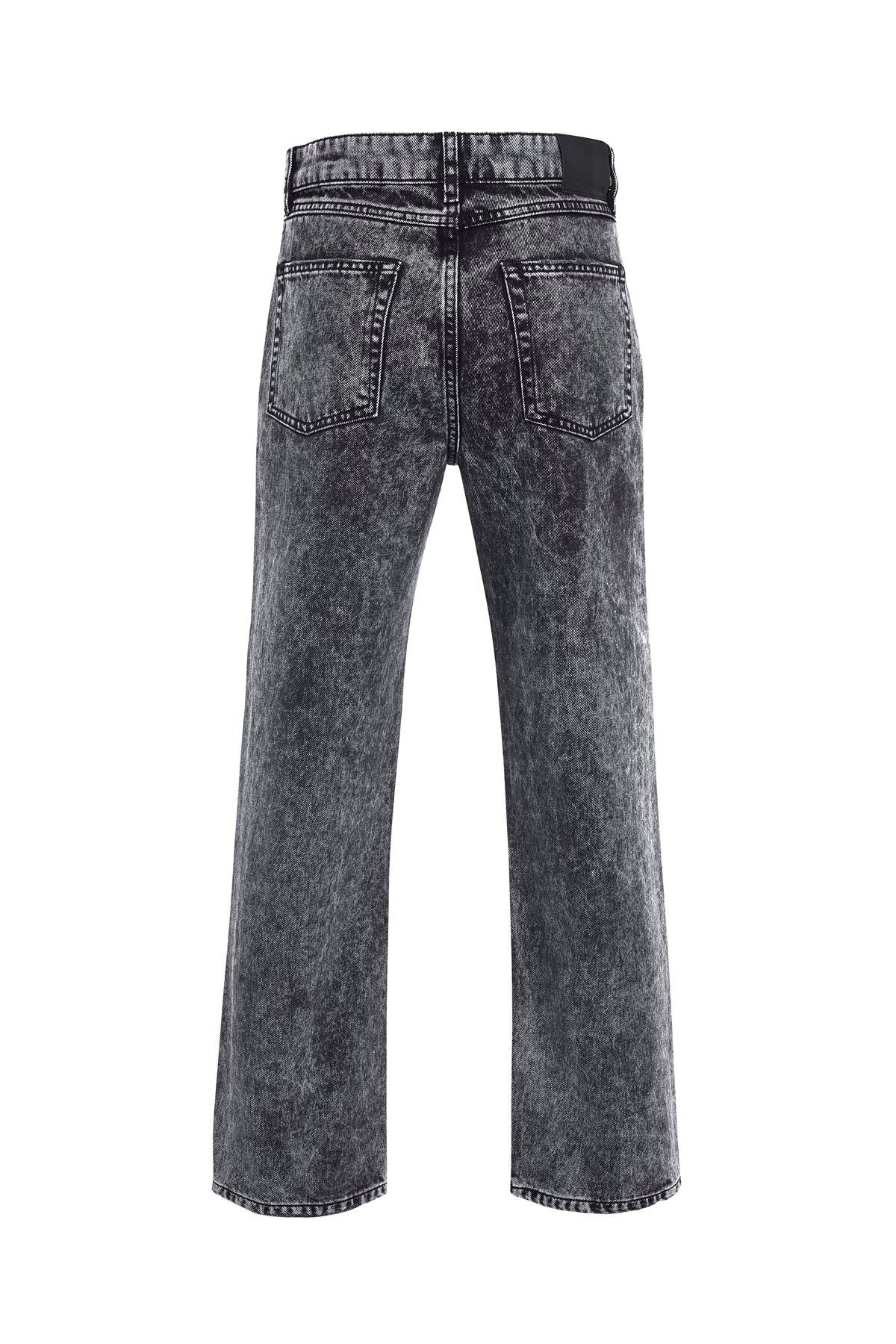 Antrasit Distressed Full Lenght Jean