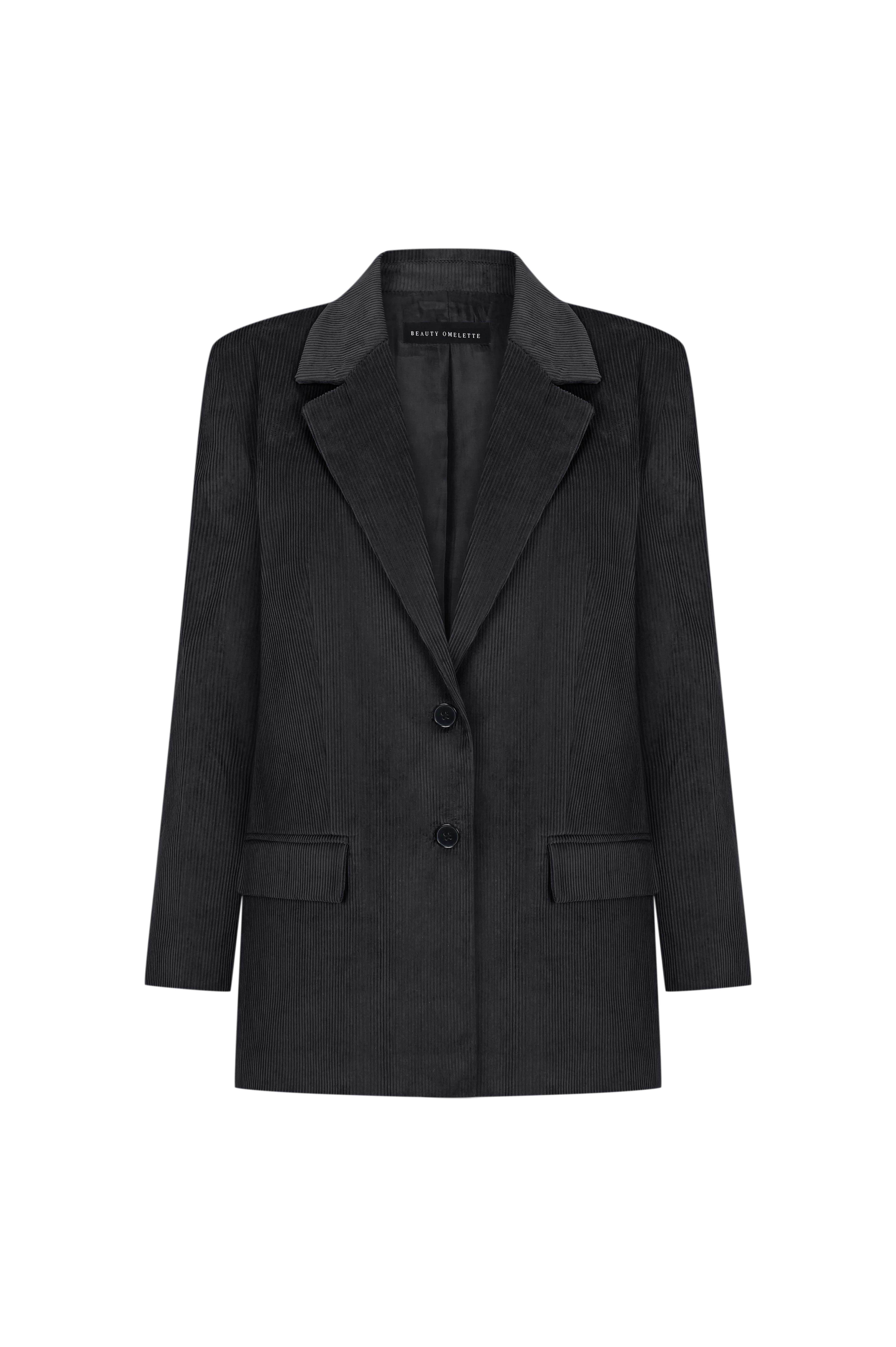 Antrasit Kadife Daddy Ceket