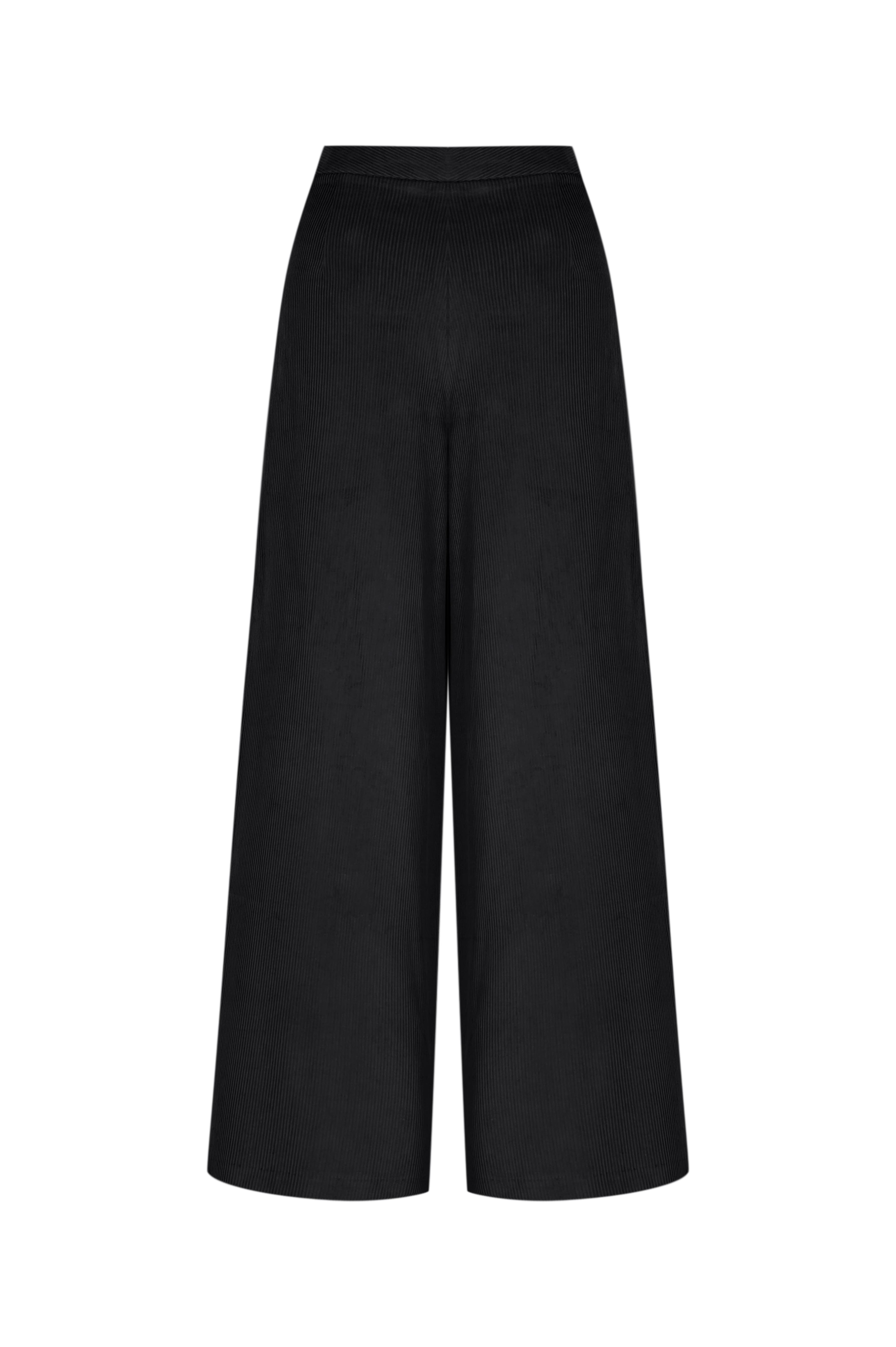 Antrasit Kadife Palazzo Pantolon