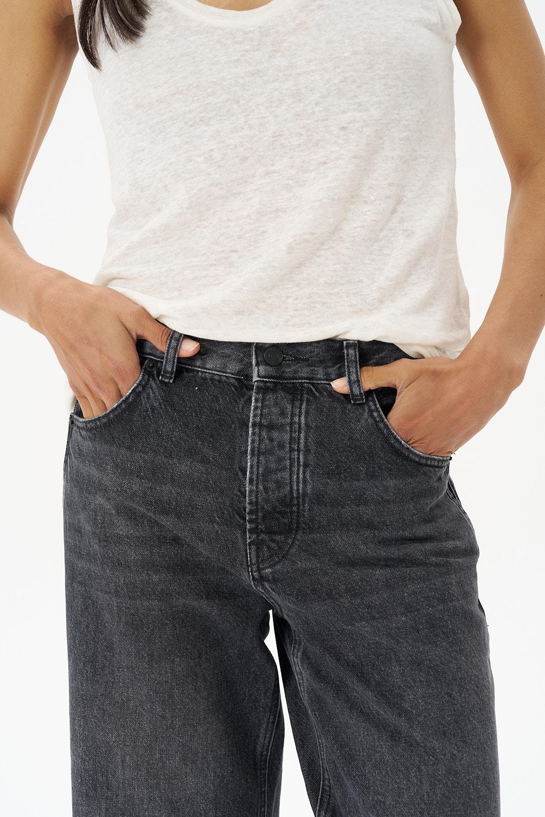 Antrasit Kate Loose Straight Fit Jean