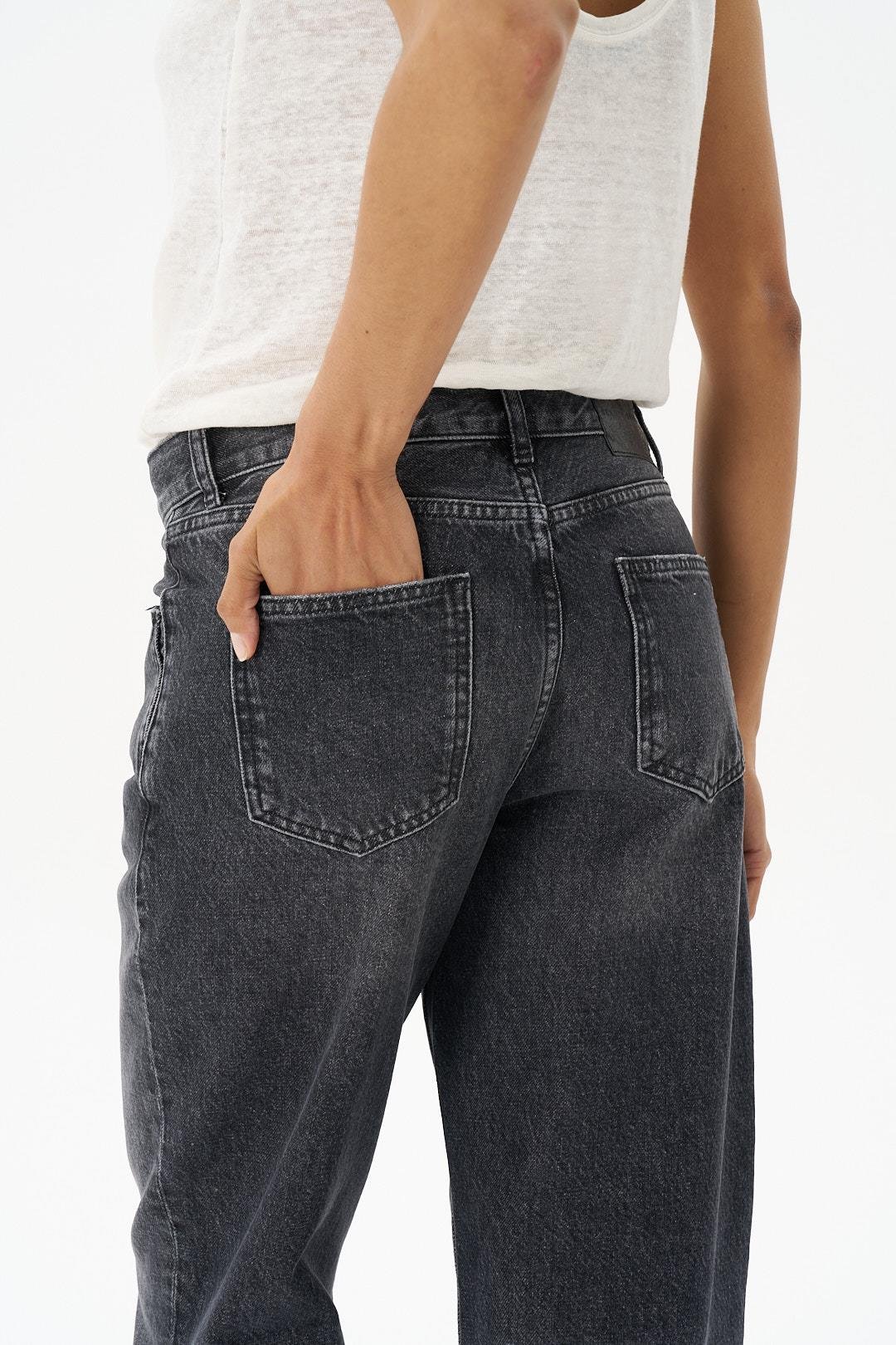Antrasit Kate Loose Straight Fit Jean