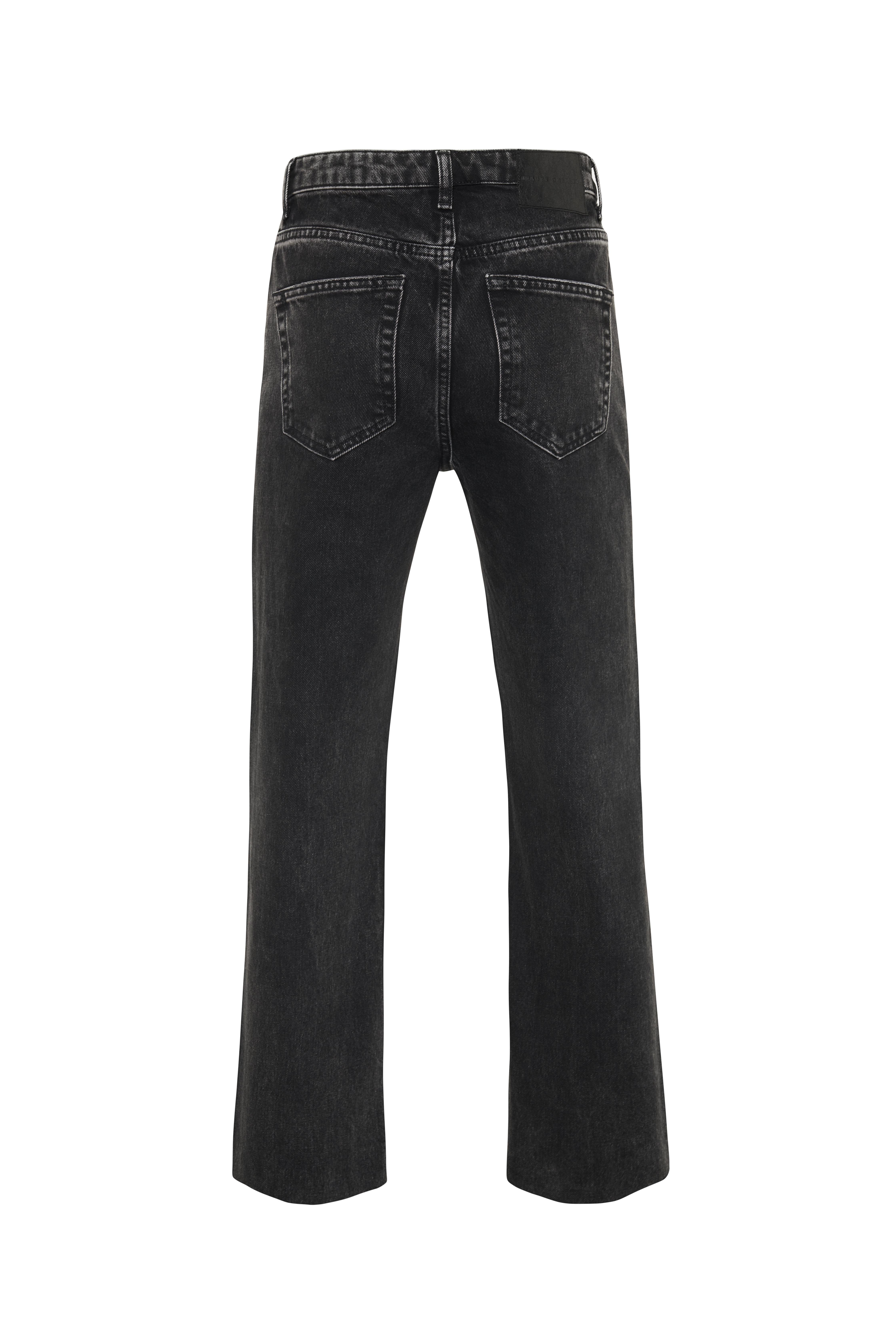 Antrasit Mid Waist Straight Fit Jean