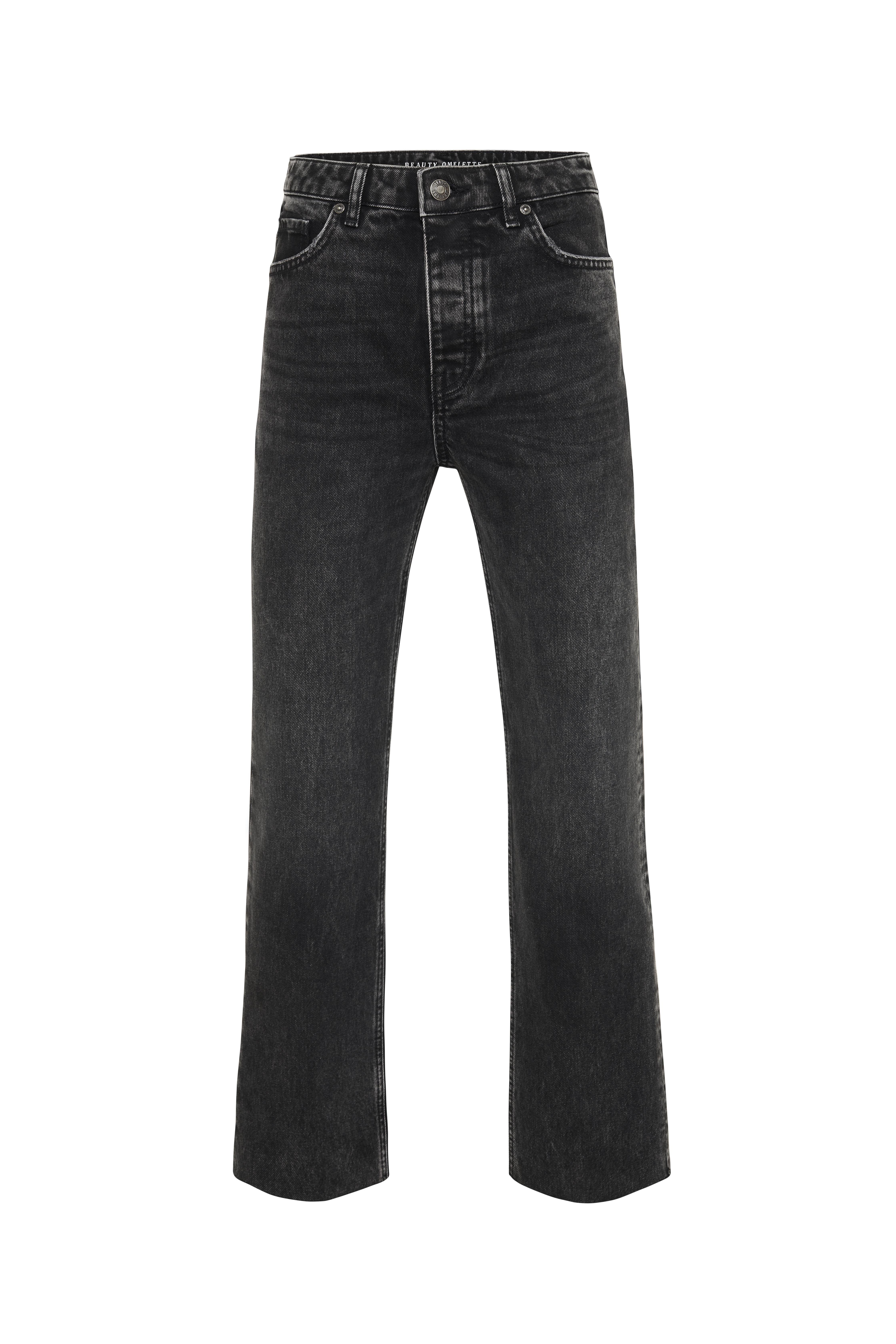 Antrasit Mid Waist Straight Fit Jean