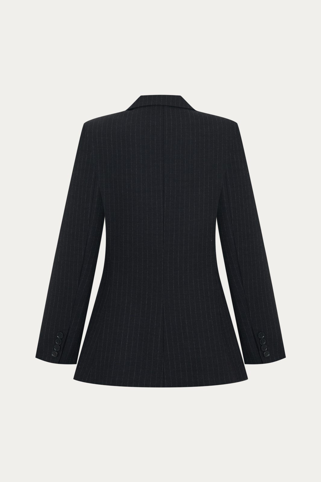 Antrasit Pinstripe Düğmeli Ceket
