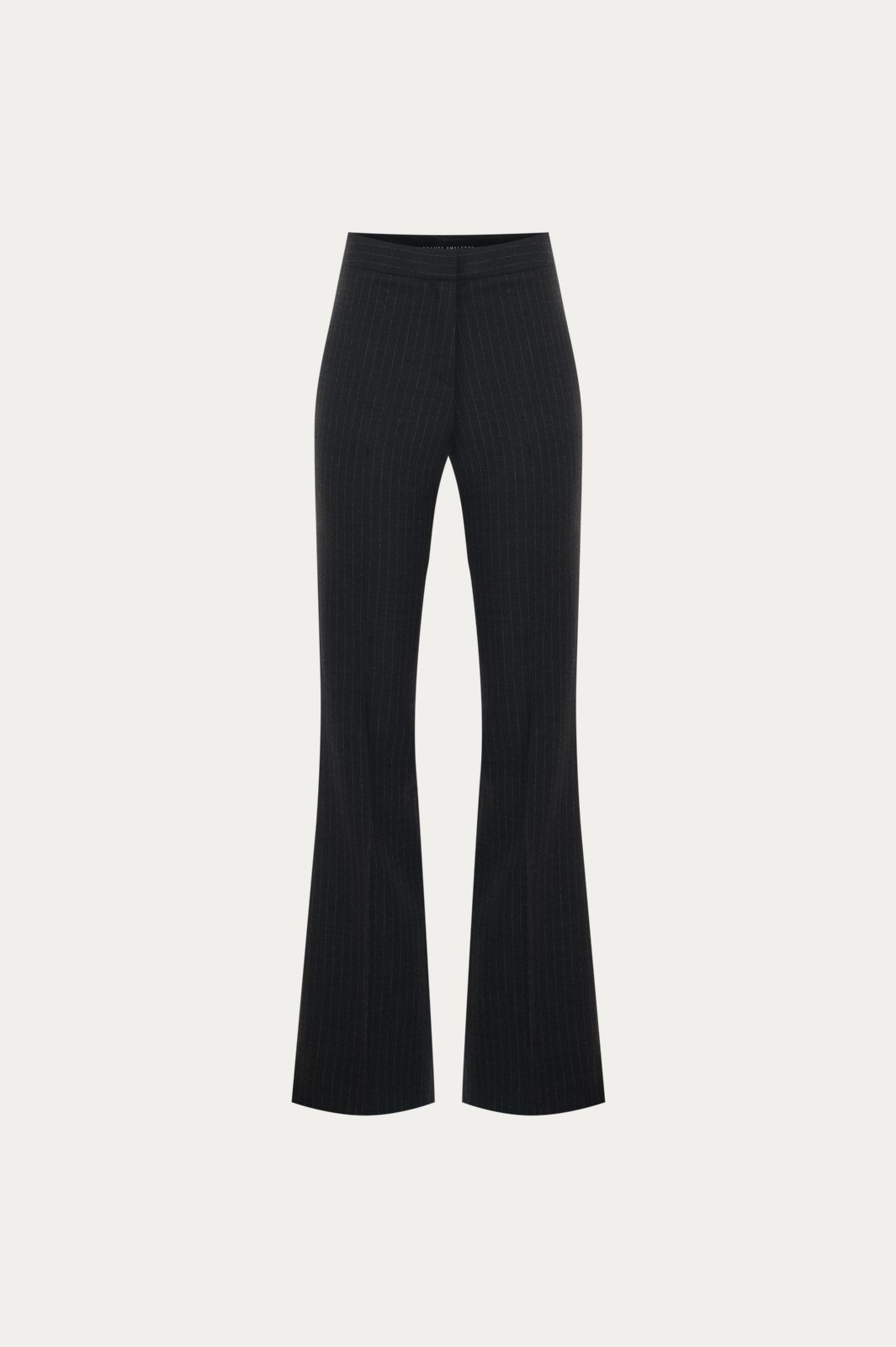 Antrasit Pinstripe Flare Pantolon