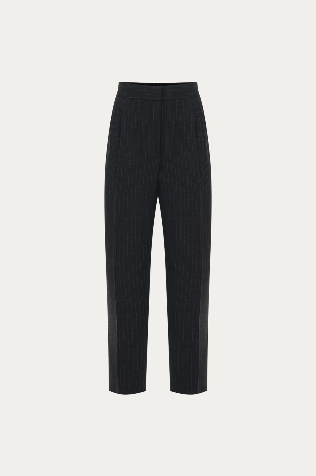 Antrasit Pinstripe Havuç Pantolon
