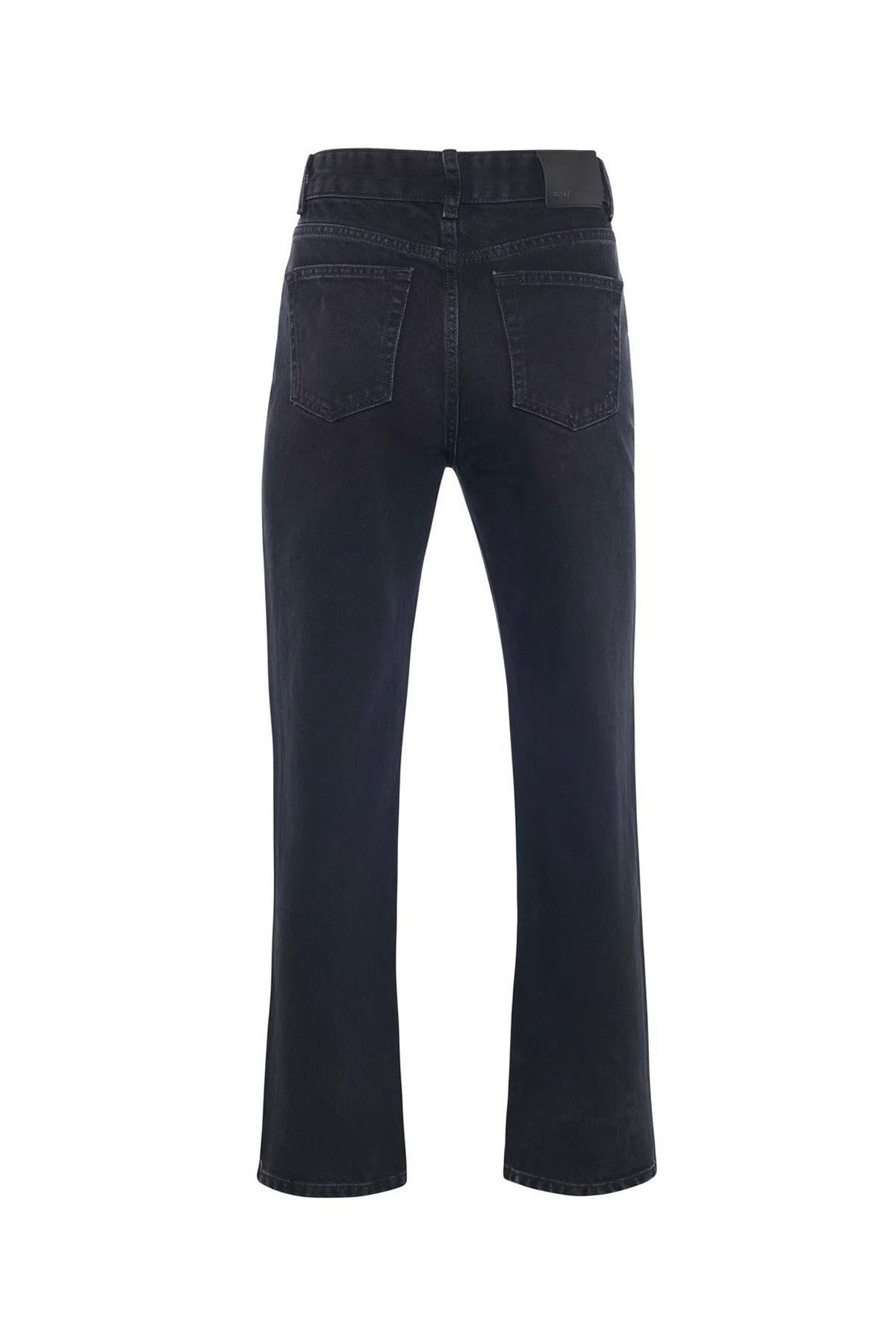 Antrasit Split Hem Detailed Slim Fit Jean
