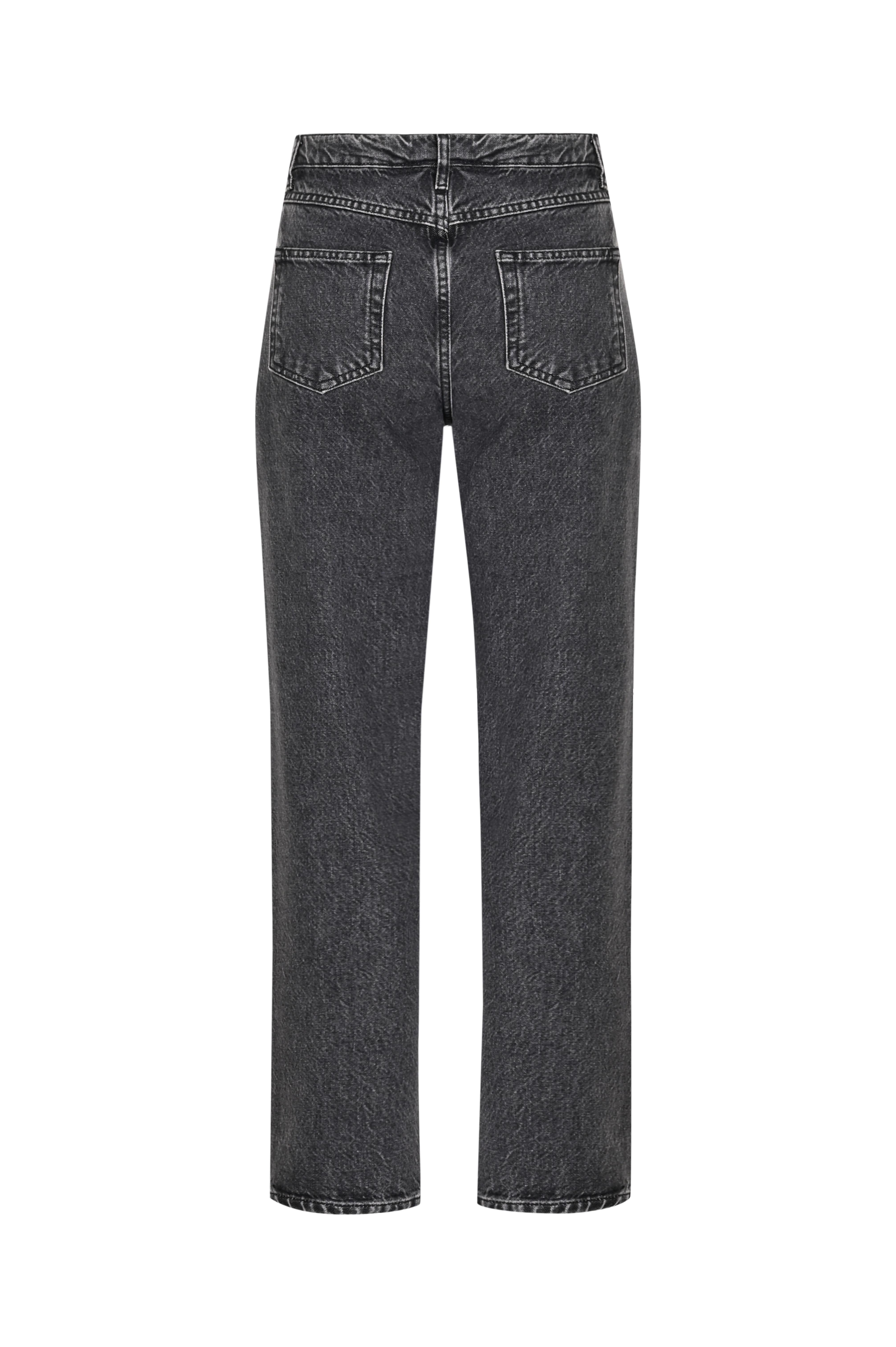 Antrasit Vintage High Waist Long Length Jean