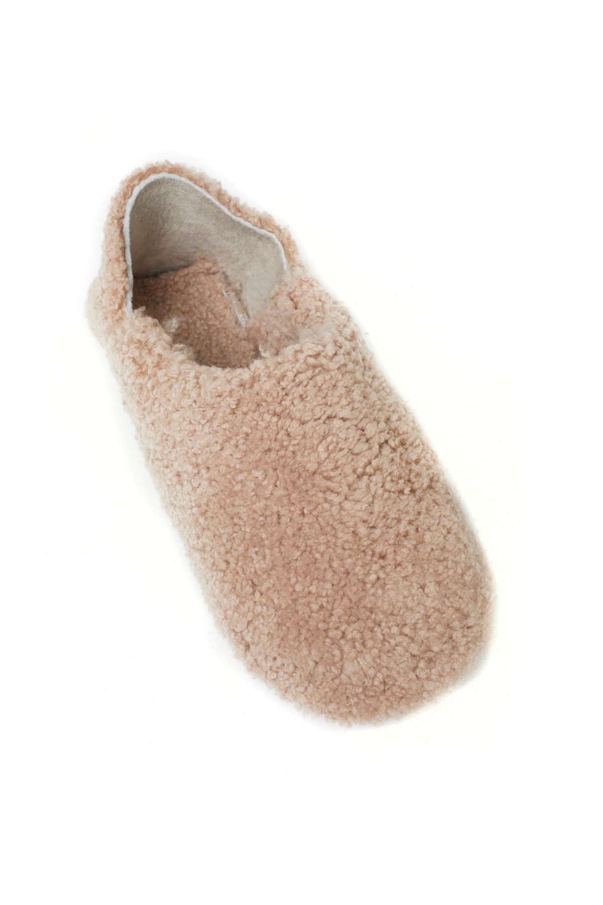 Bej Furry Slippers