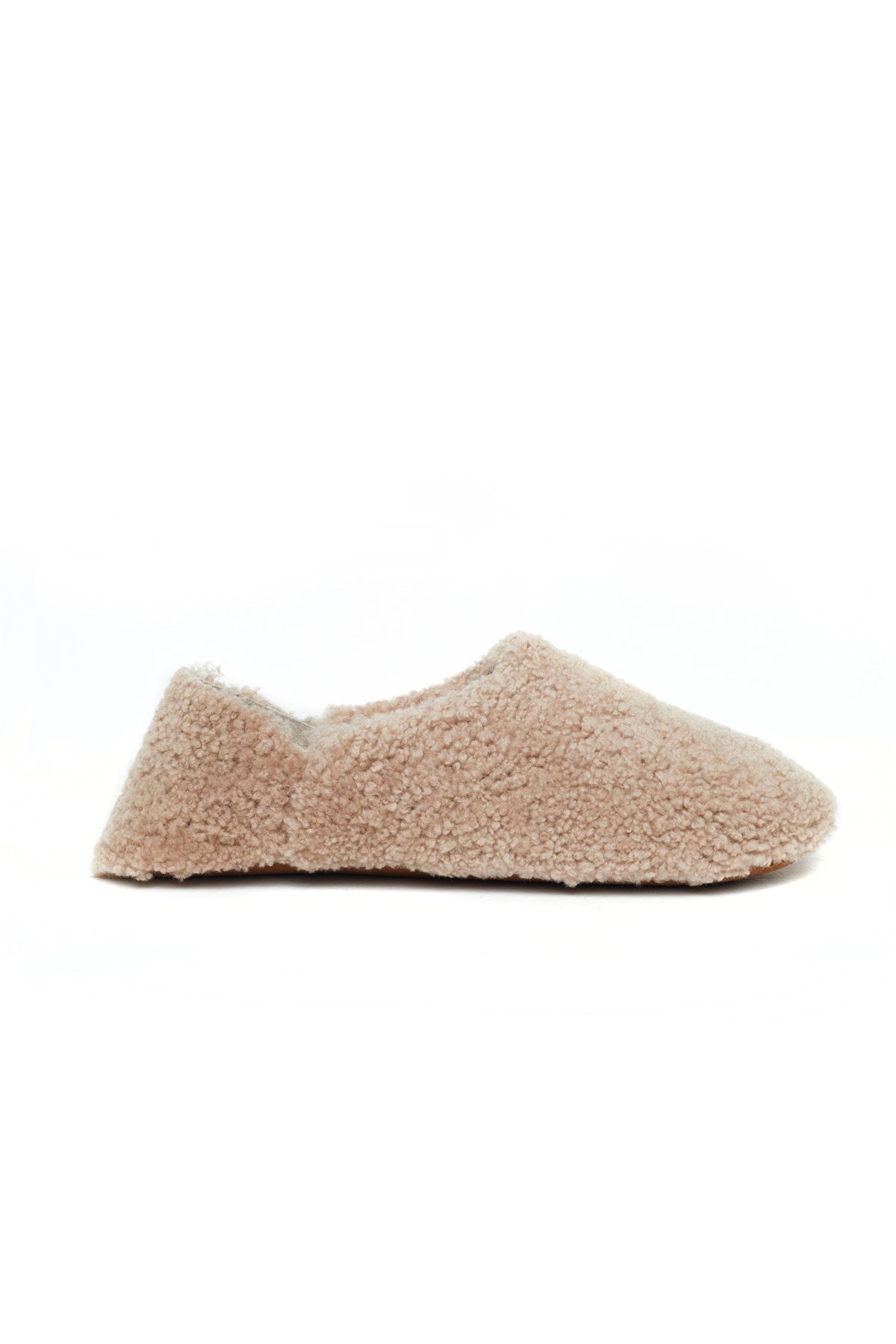 Bej Furry Slippers