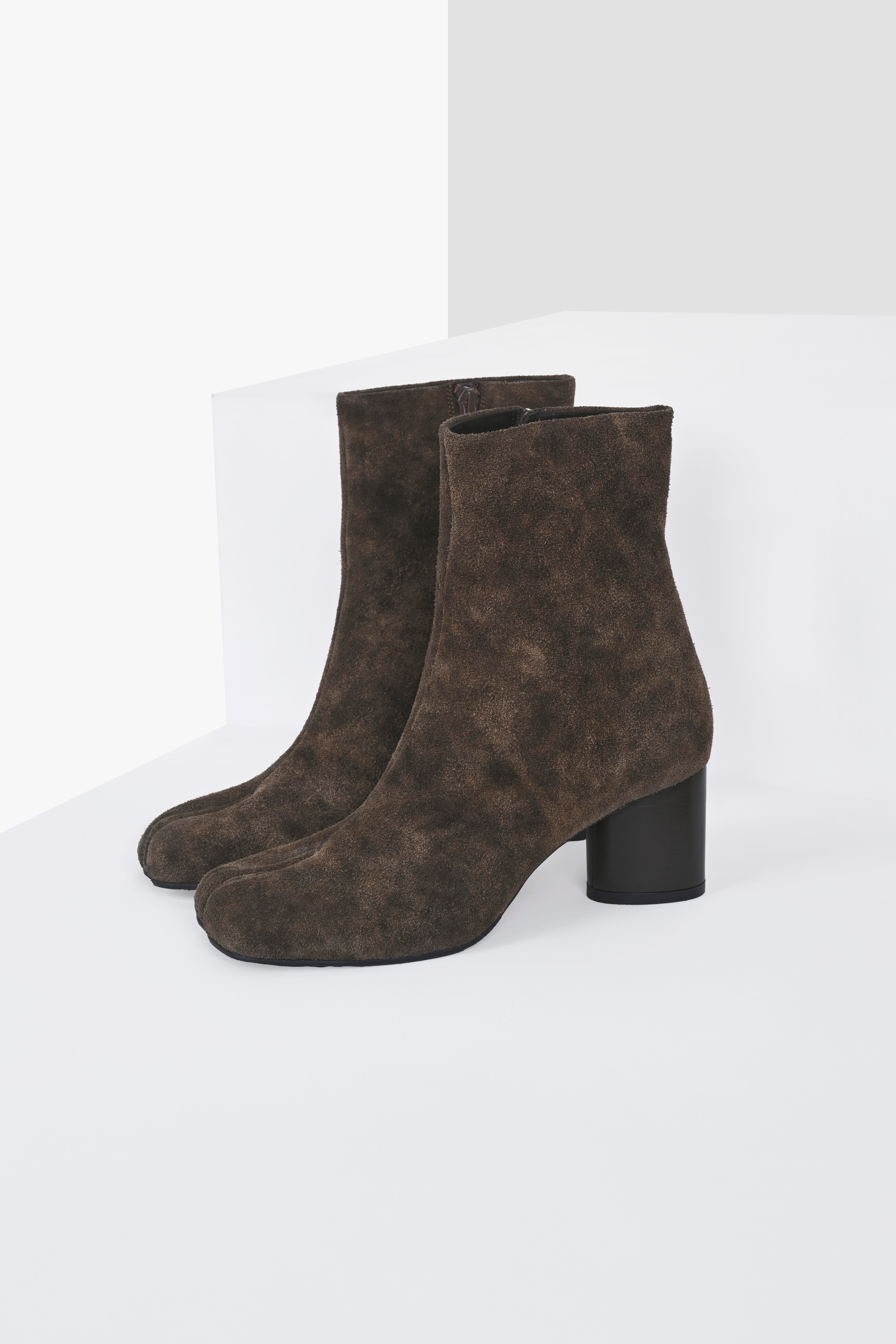 Bej Tabi Eskitme Süet Bot