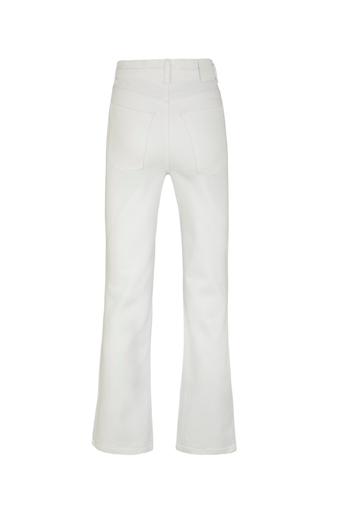 Beyaz Crop Flare Jean