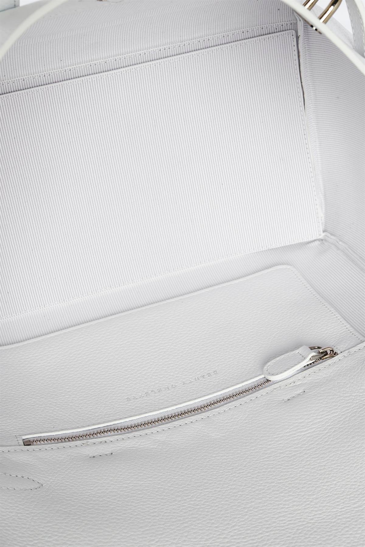 Beyaz Gabrielle Floater Day Bag Silver