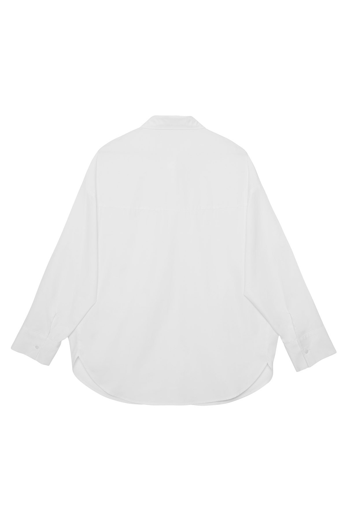 Beyaz Oversize Poplin Gömlek