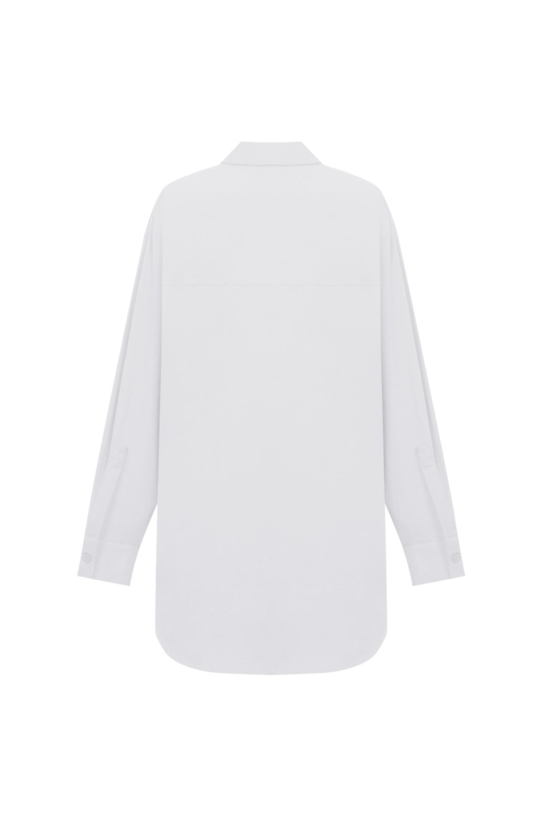 Beyaz Oversize Poplin Gömlek Elbise