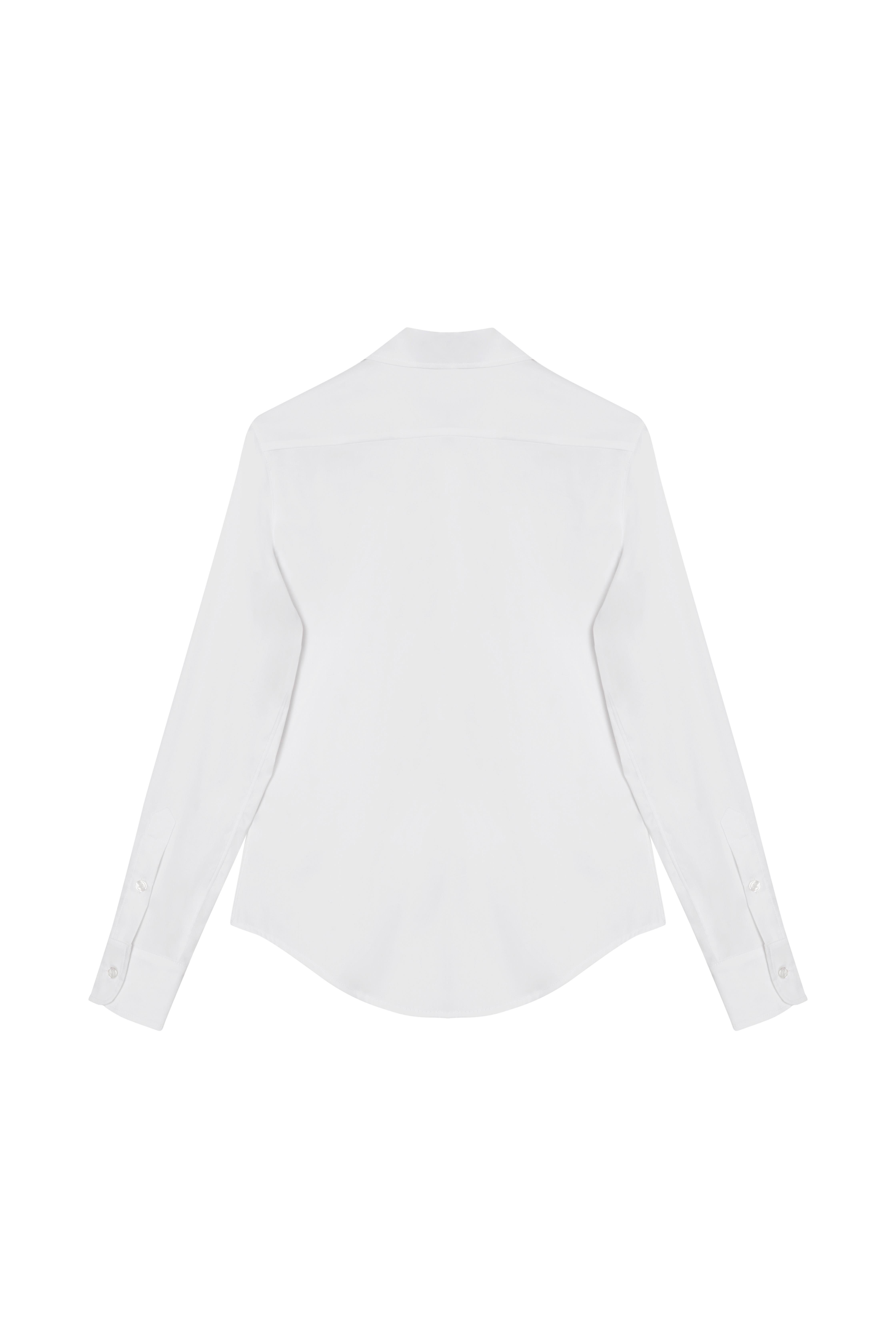 Beyaz Slim Fit Poplin Gömlek