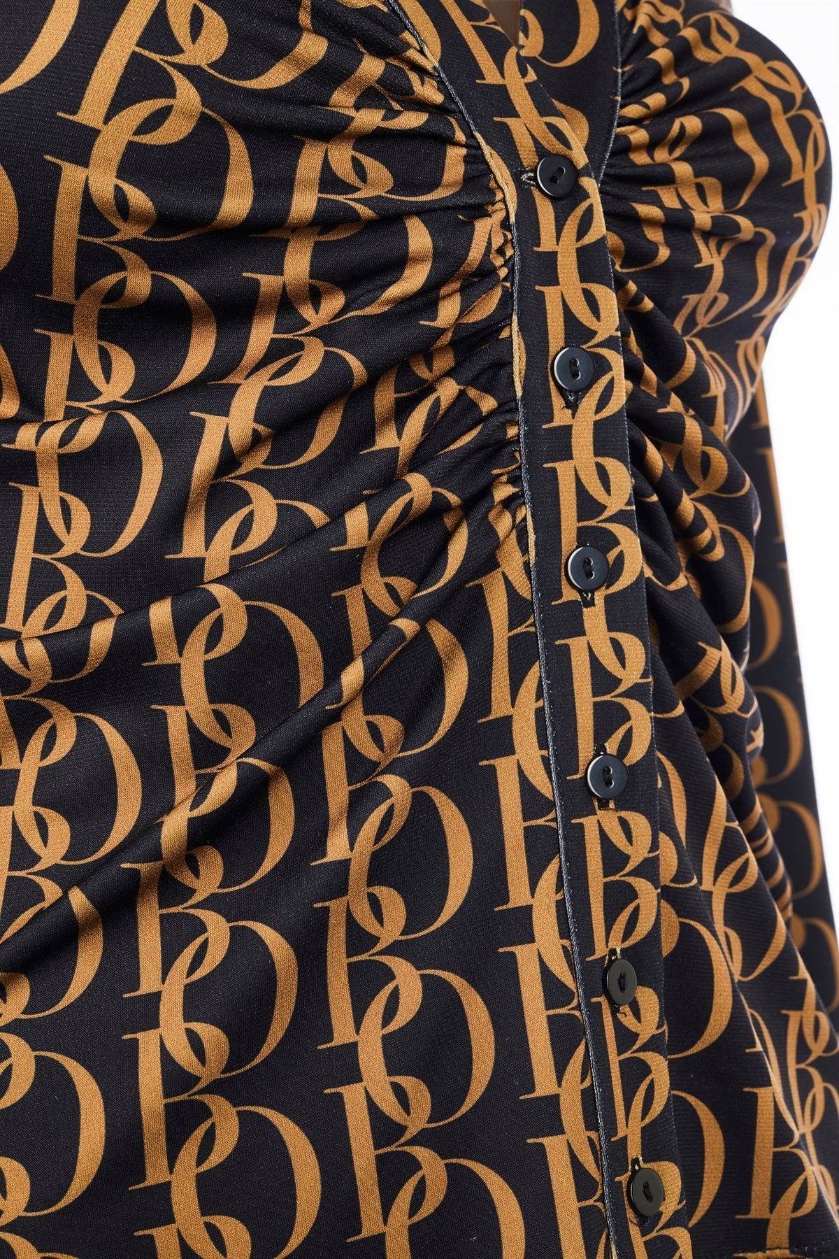 Bo Logo Desen Jarse Streç Gömlek