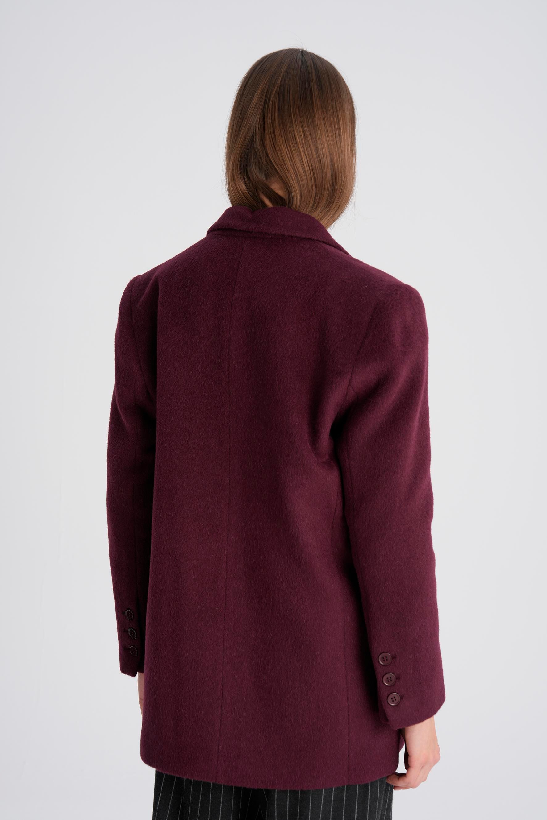 Bordo Daddy Alpaka Ceket Kaban