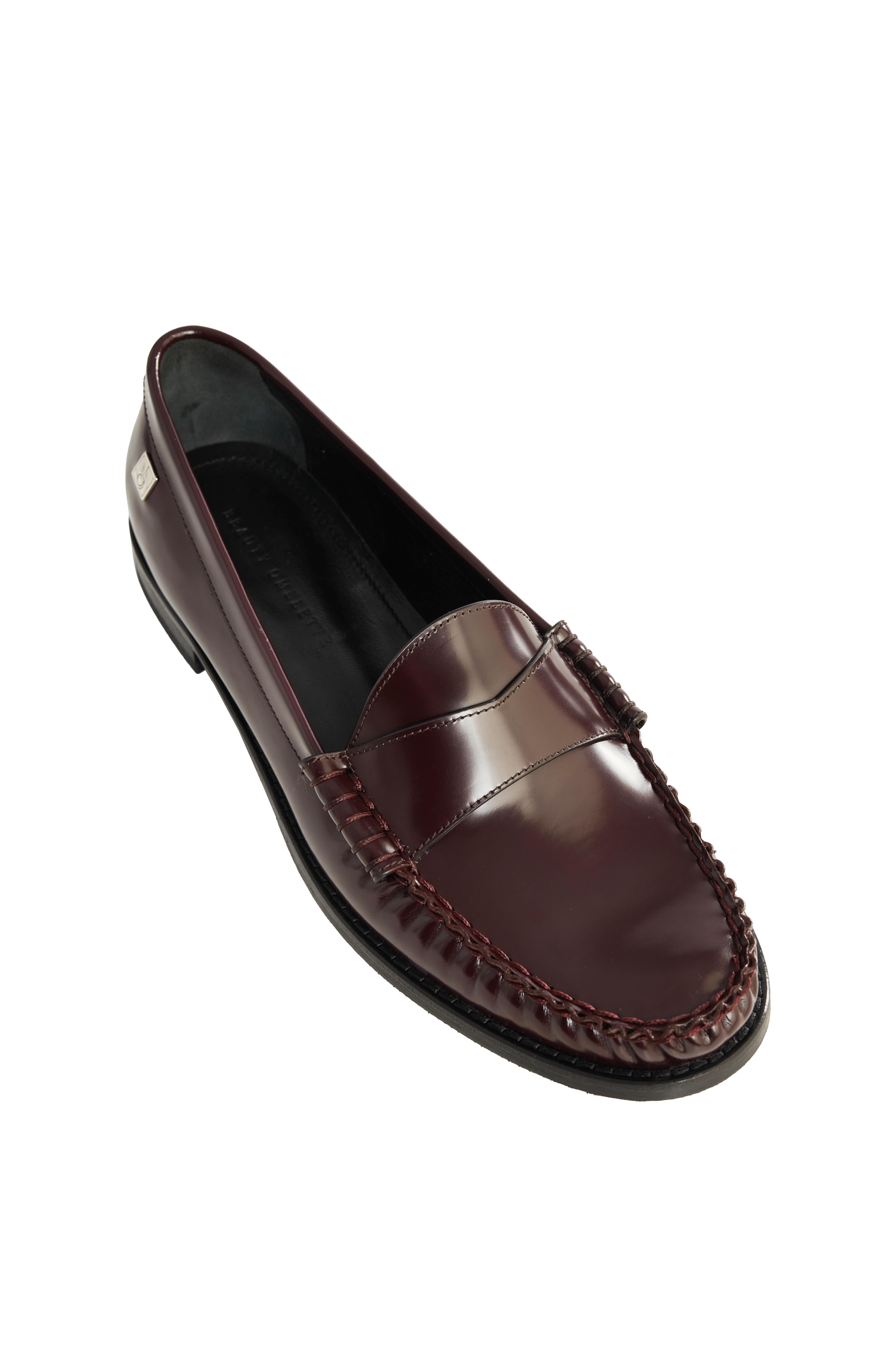 Bordo Klasik Deri Loafer