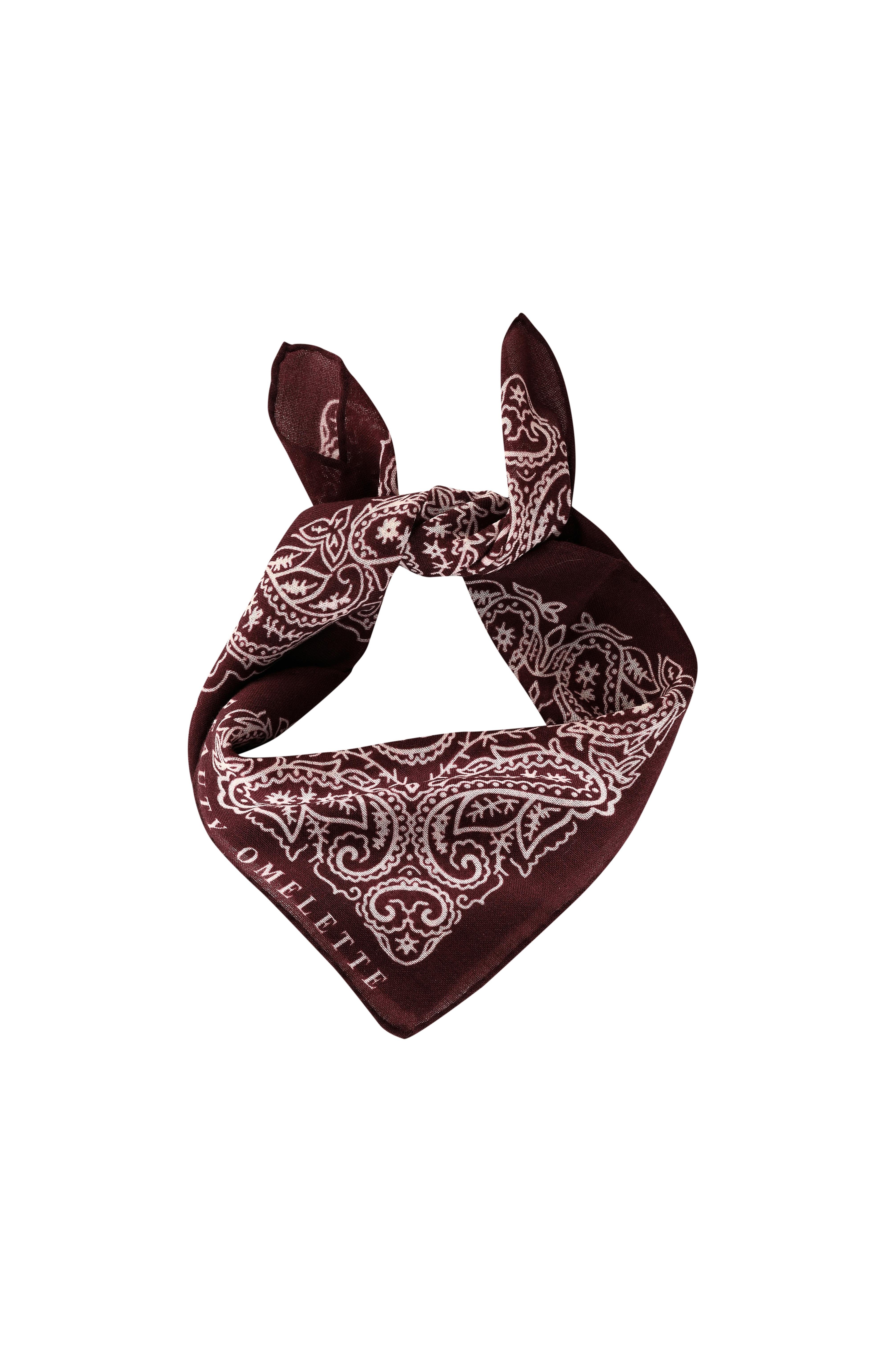 Bordo Şal Desen 55 x 55 Yün Fular