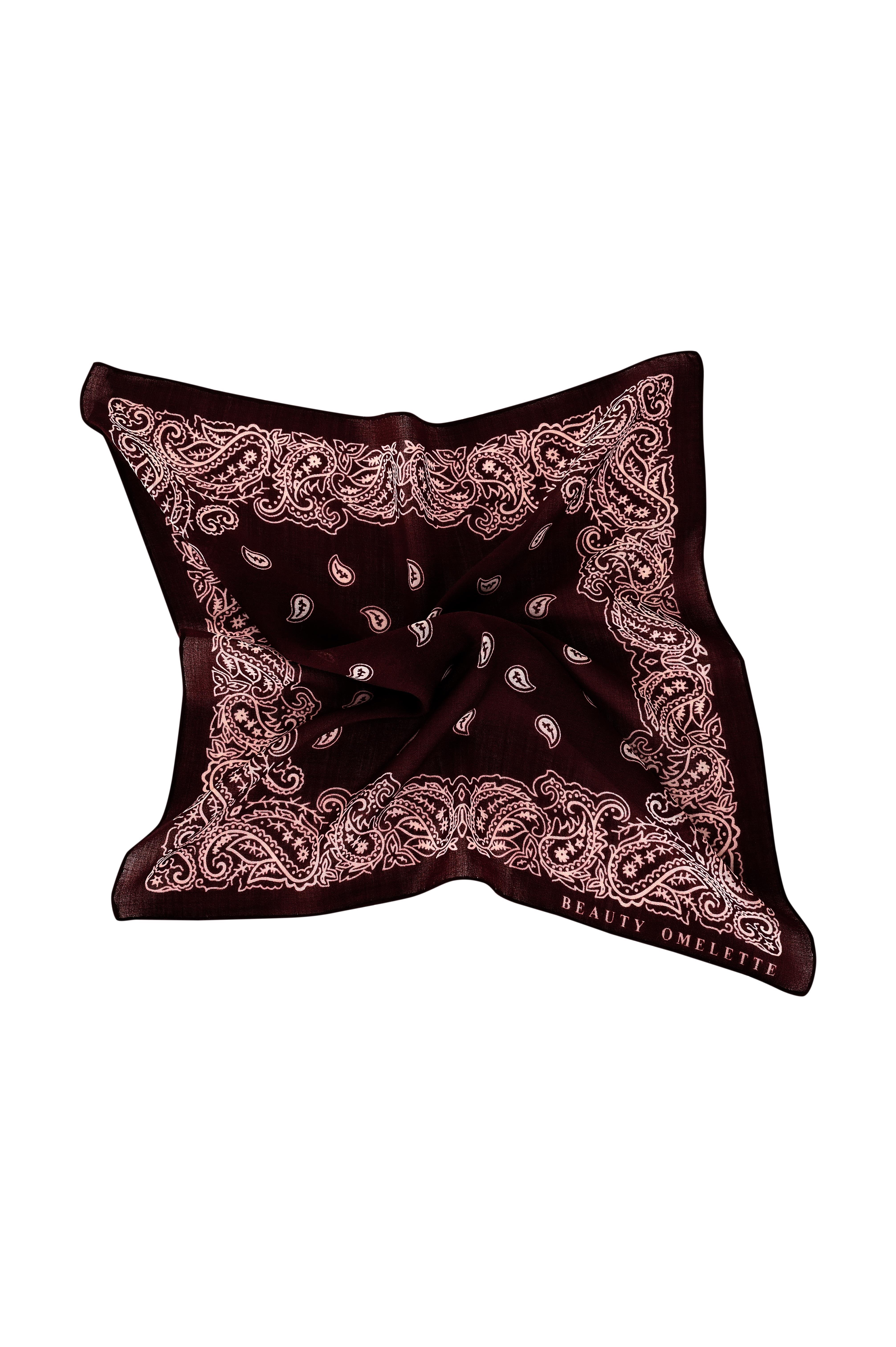 Bordo Şal Desen 55 X 55 Yün Şal