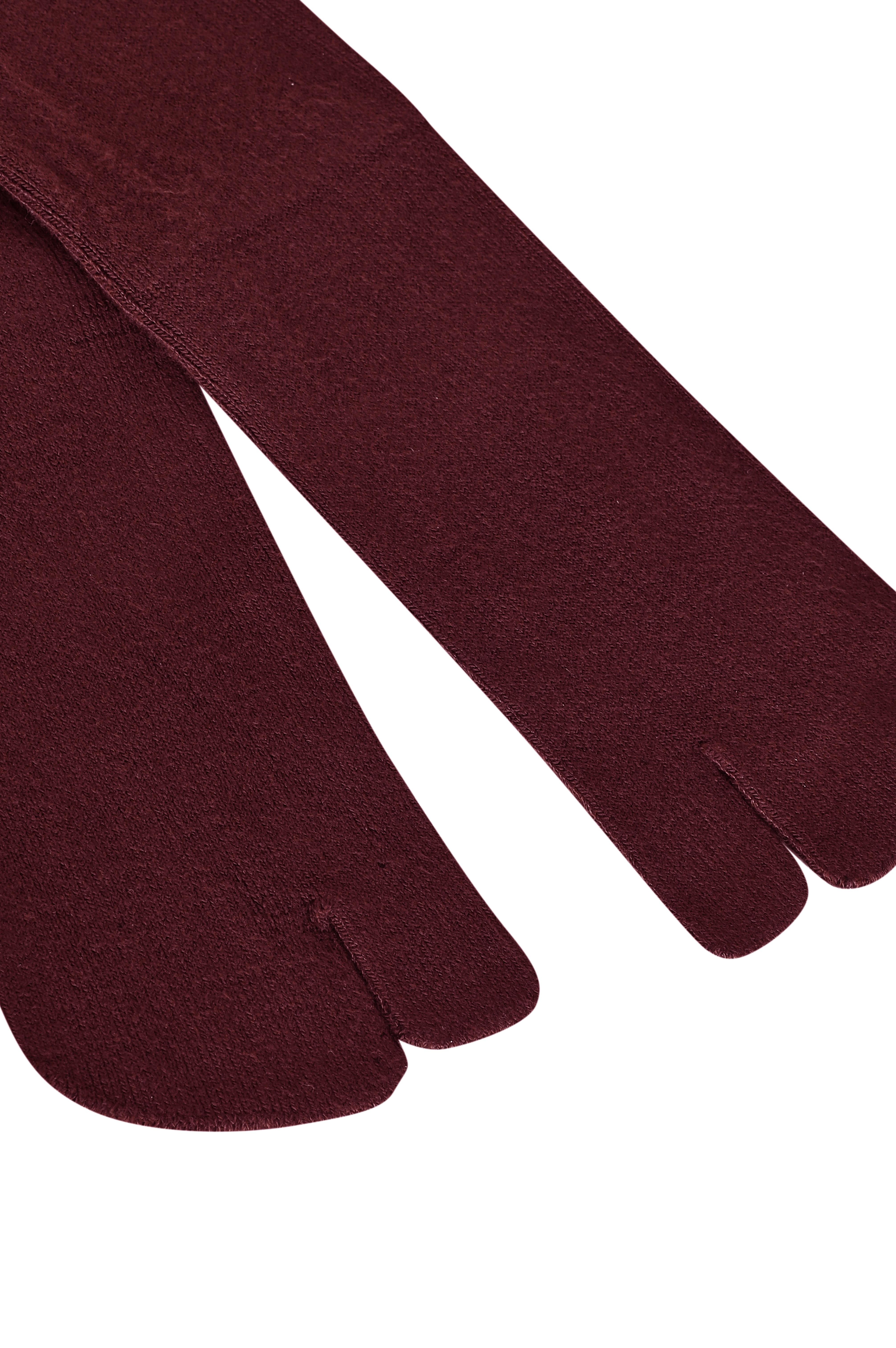 Bordo Tabi Bambu Çorap