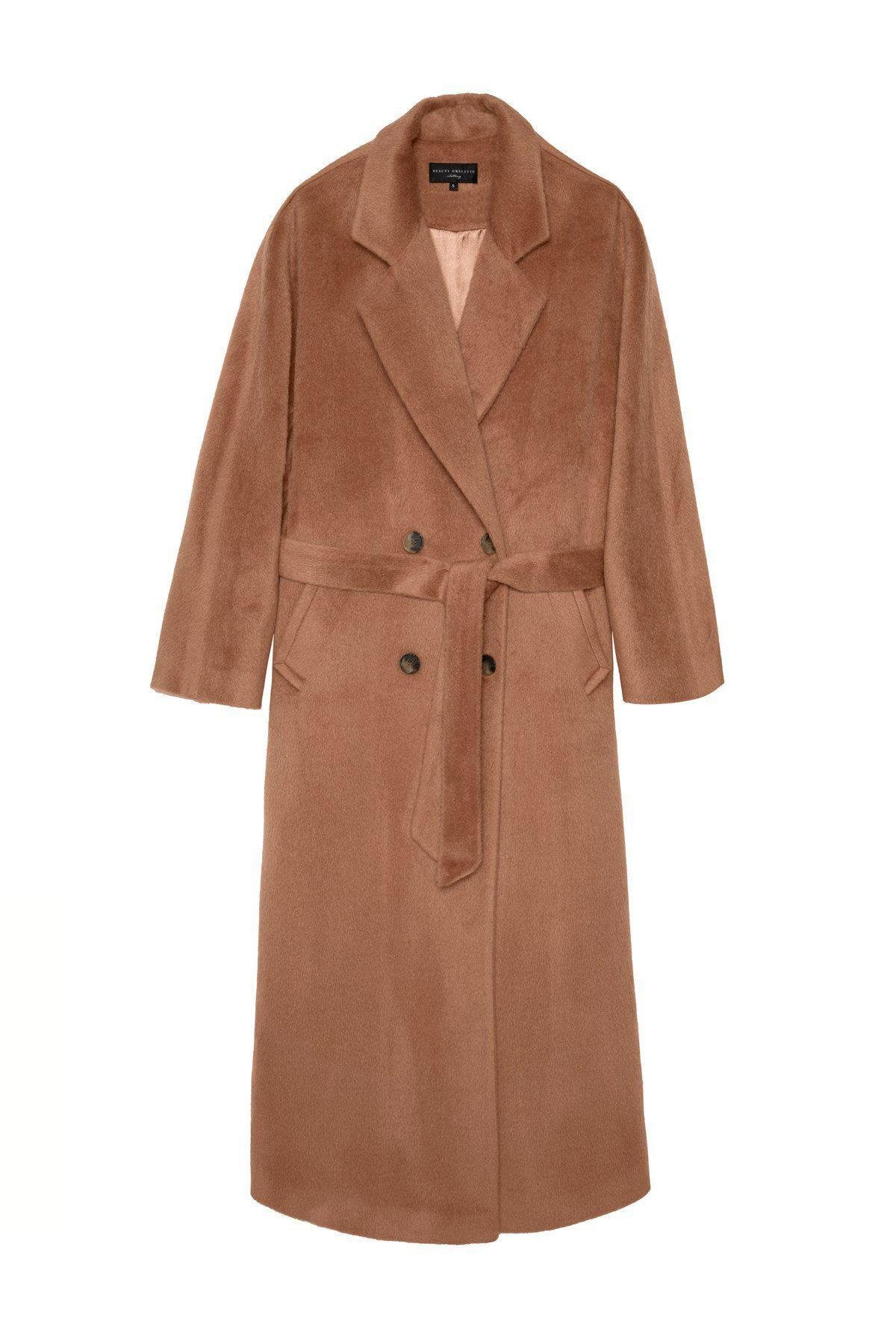 Camel İstanbul Alpaka Klasik Palto - Exclusive Collection